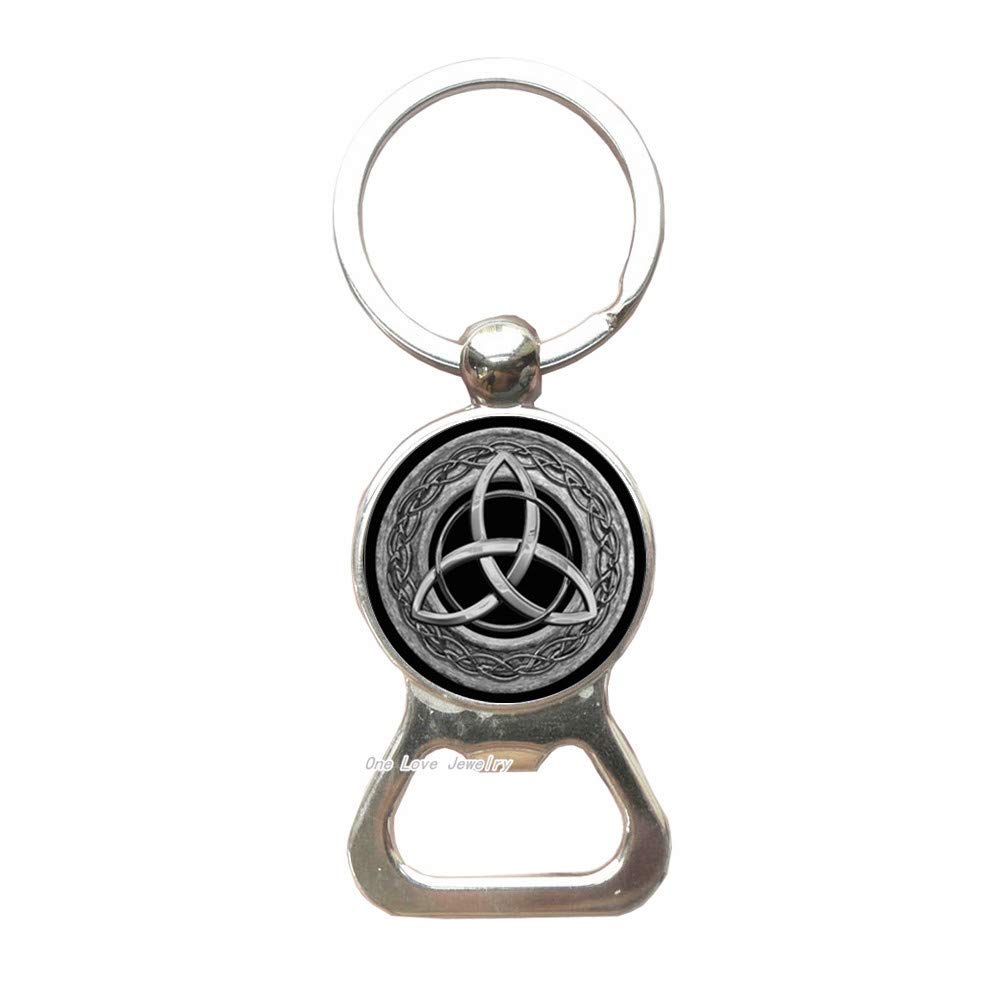 Celtic Trinity Key Ring Bottle Opener - Irish Knot Keychain for Home & Pub Use
