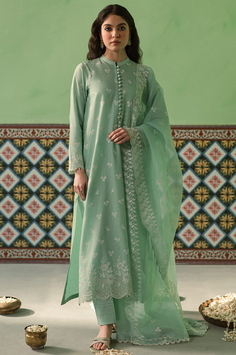 Floral Wave 3 Piece Chikankari Suit Set - Traditional Indian Embroidered Kurti with Dupatta & Pants | Perfect for Weddings, Festivals & Special Occasions