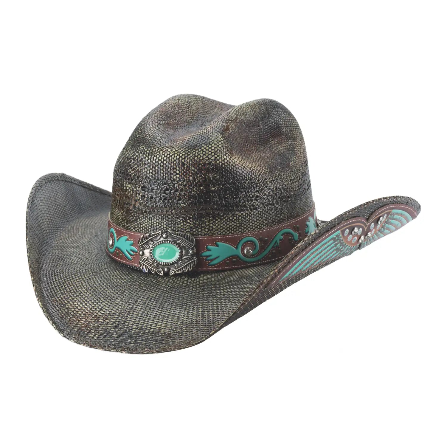 Bullhide Music City Women's Straw Cowgirl Hat - Western Style Summer Sun Hat for Outdoor Rodeo, Beach & Country Music Festivals