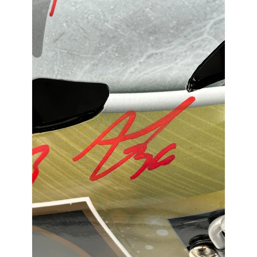Hill Thompson Quick +1 Signed Vegas Golden Knights Stanley Cup Goalie Mask #D/5 - Authentic NHL Hockey Collectible for Fans & Memorabilia Enthusiasts - Perfect for Display, Gifts, and Sports Collections
