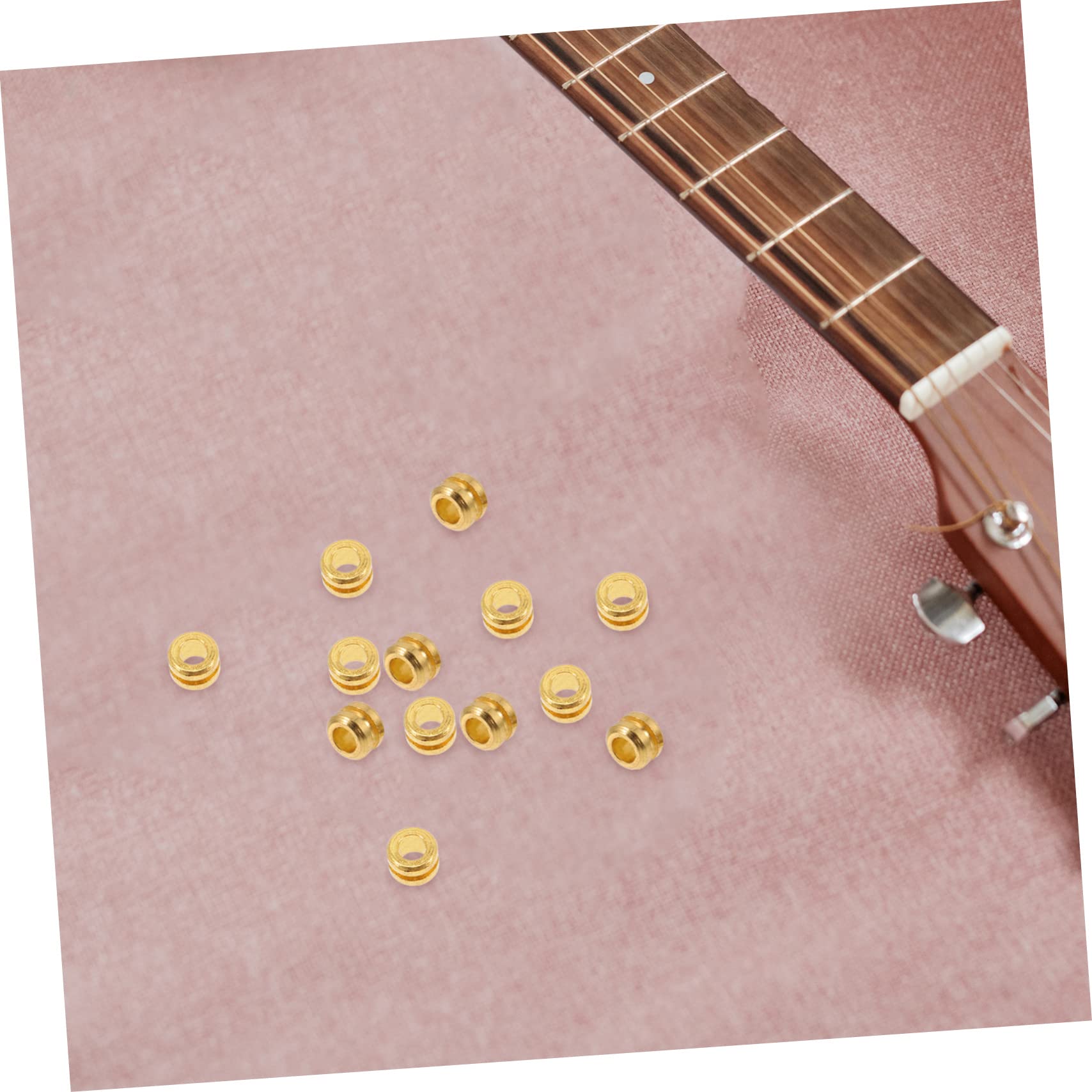 SUPVOX 100pcs Guitar Tail Beads - Metal Tail Parts & Guitar Accessories for Folk Guitar String Replacement - Durable Guitar Components for String Repair & Maintenance - Perfect for Musicians & Guitar Enthusiasts