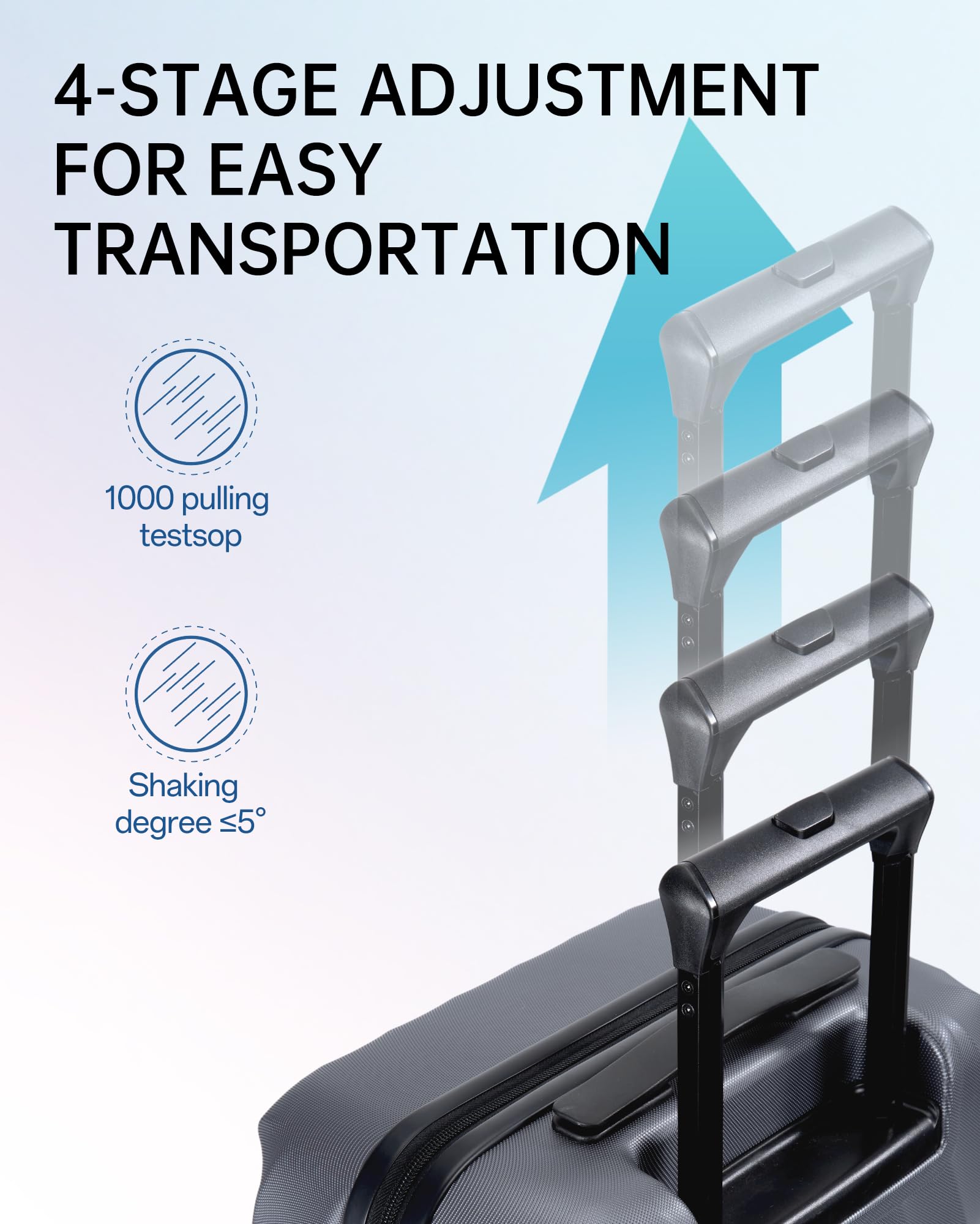 BAGSMART 20 Inch Carry On Luggage - Airline Approved Hardside Spinner Suitcase (22x14x9 Inches) - Lightweight PC Travel Luggage for Men & Women in Grey - Perfect for Business Trips & Weekend Getaways