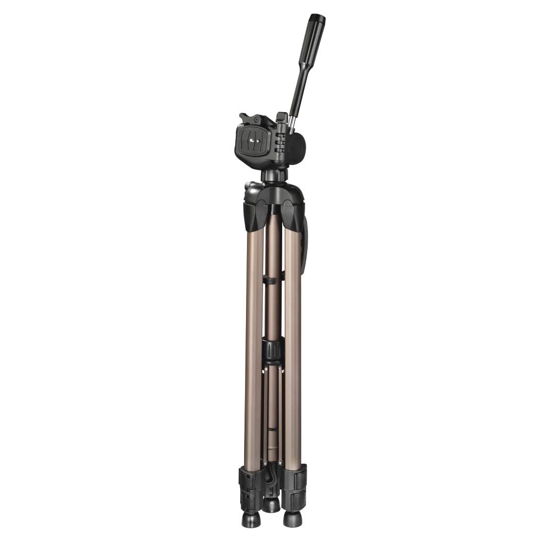 Hama Star 700 EF Camera Tripod - Lightweight Aluminum 3-Way Pan Head Tripod (42.5-125cm Adjustable Height) with Carrying Case - Compatible with DSLR & Mirrorless Cameras - Perfect for Travel Photography, Vlogging & Outdoor Shooting (Champagne Color)