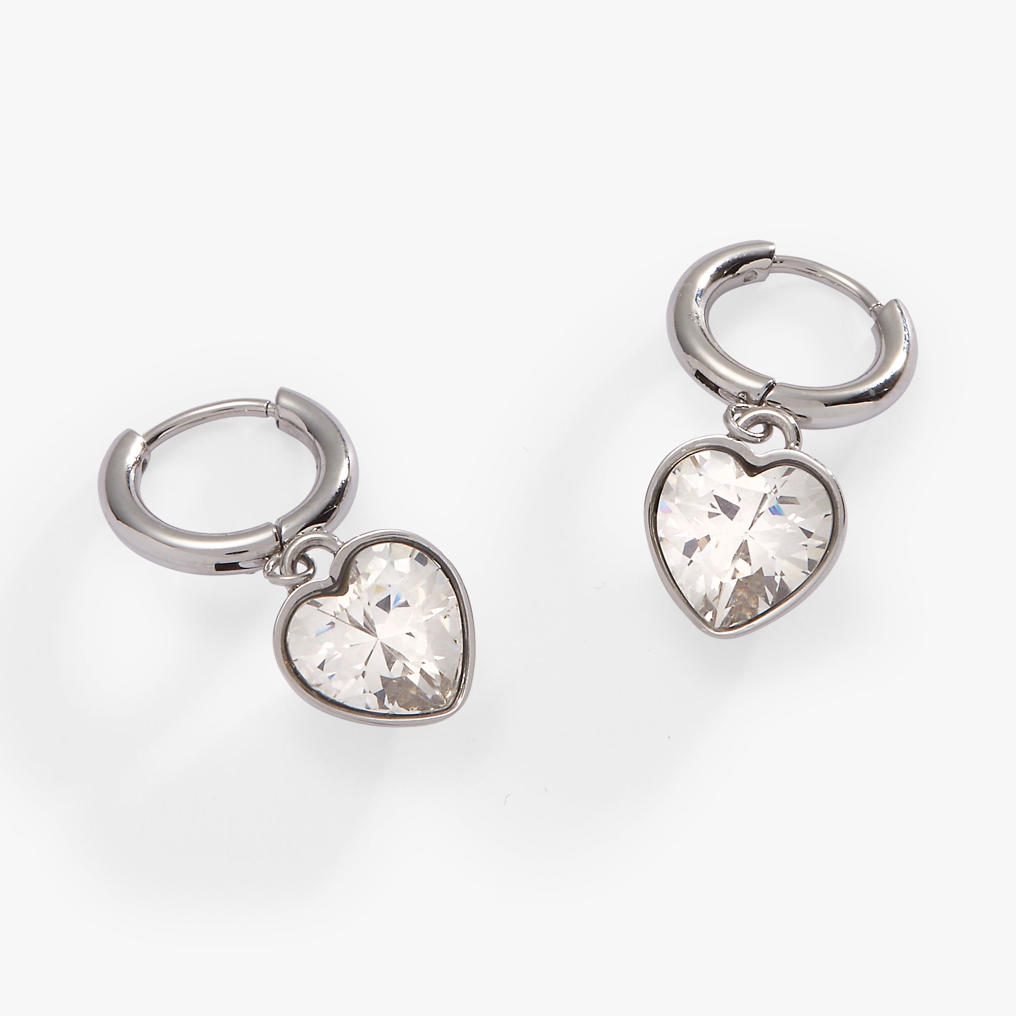 Crystal Heart Huggie Hoop Earrings for Women - Dainty Gold Plated Huggie Earrings for Everyday Wear - Perfect Gift for Valentine's Day, Anniversary & Special Occasions