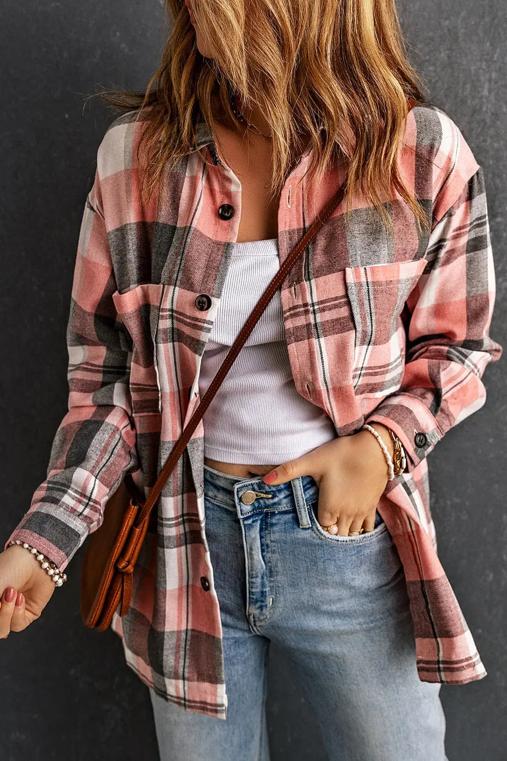 Stylish Plaid Dropped Shoulder Longline Shirt for Men - Casual Oversized Flannel Shirt with Long Sleeves - Perfect for Fall Layering, Outdoor Adventures and Streetwear Fashion