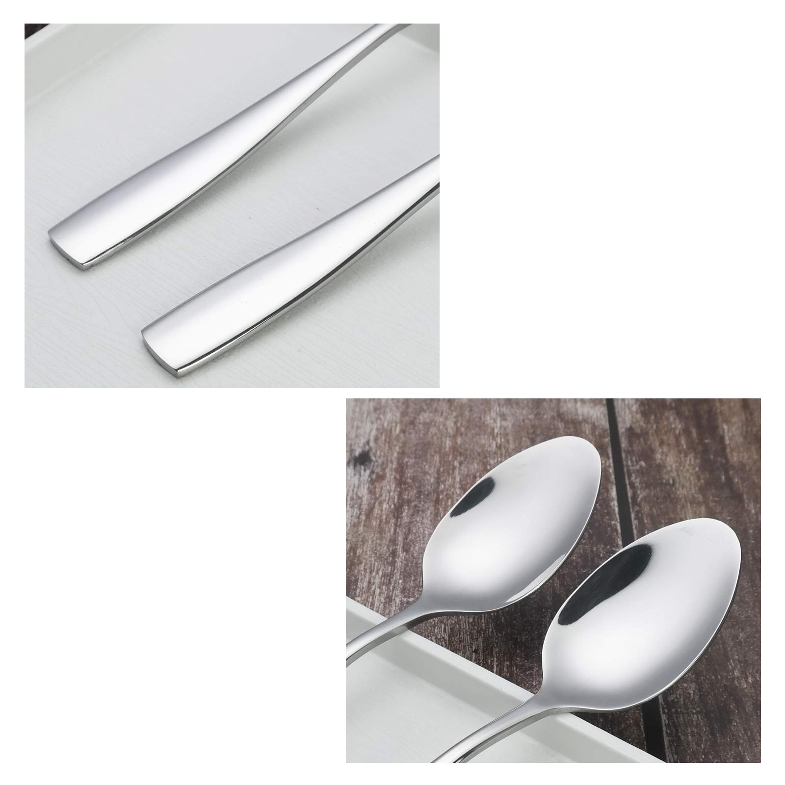 12-Piece Stainless Steel Dinner Spoons Set - Durable & Elegant Flatware for Restaurants, Home Dining, and Outdoor Picnics