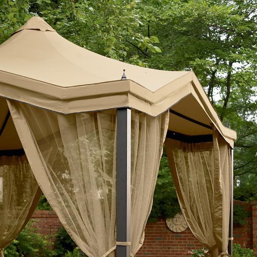 Peaked Top Gazebo Replacement Canopy Top Cover - RipLock 350 Waterproof Outdoor Canopy for Patio, Garden, and Backyard Shelter