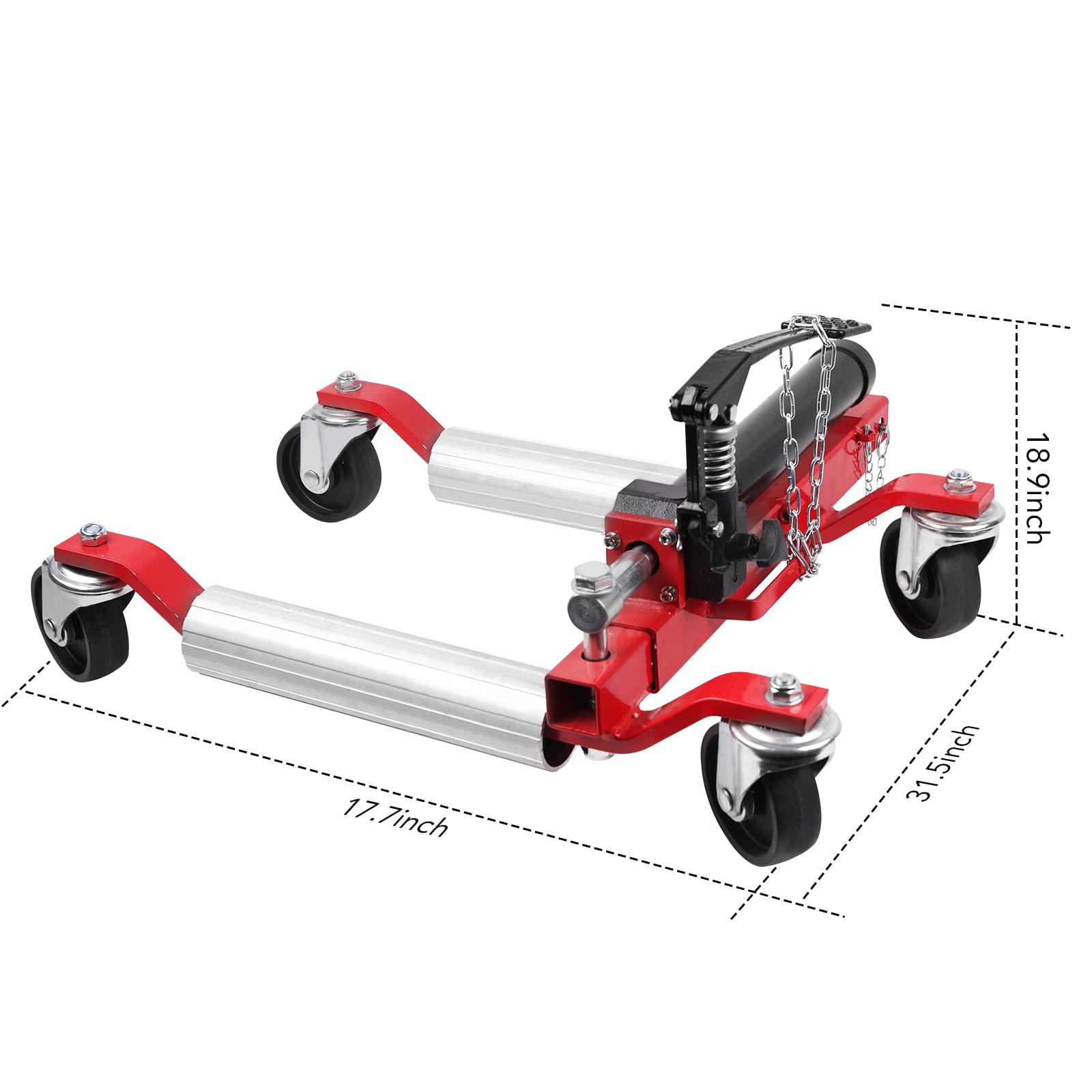 2 Pack Hydraulic Car Wheel Dolly Jack - 1500LBS Capacity Heavy Duty Tire Rollers with Foot Pedal for Auto Repair, Vehicle Moving & Garage Maintenance - Perfect for Mechanics, DIY Car Enthusiasts & Home Garage Use
