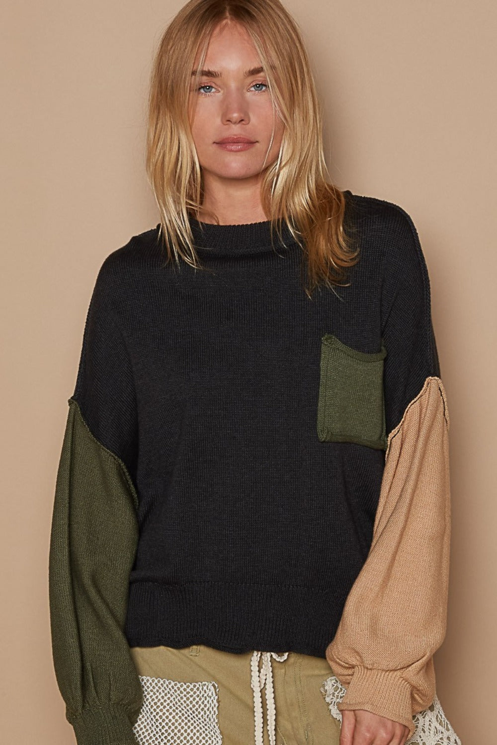 Roll Hem Hacci Sweater for Women - Soft & Comfortable Knit Pullover - Perfect for Casual Outfits, Layering & Fall Fashion