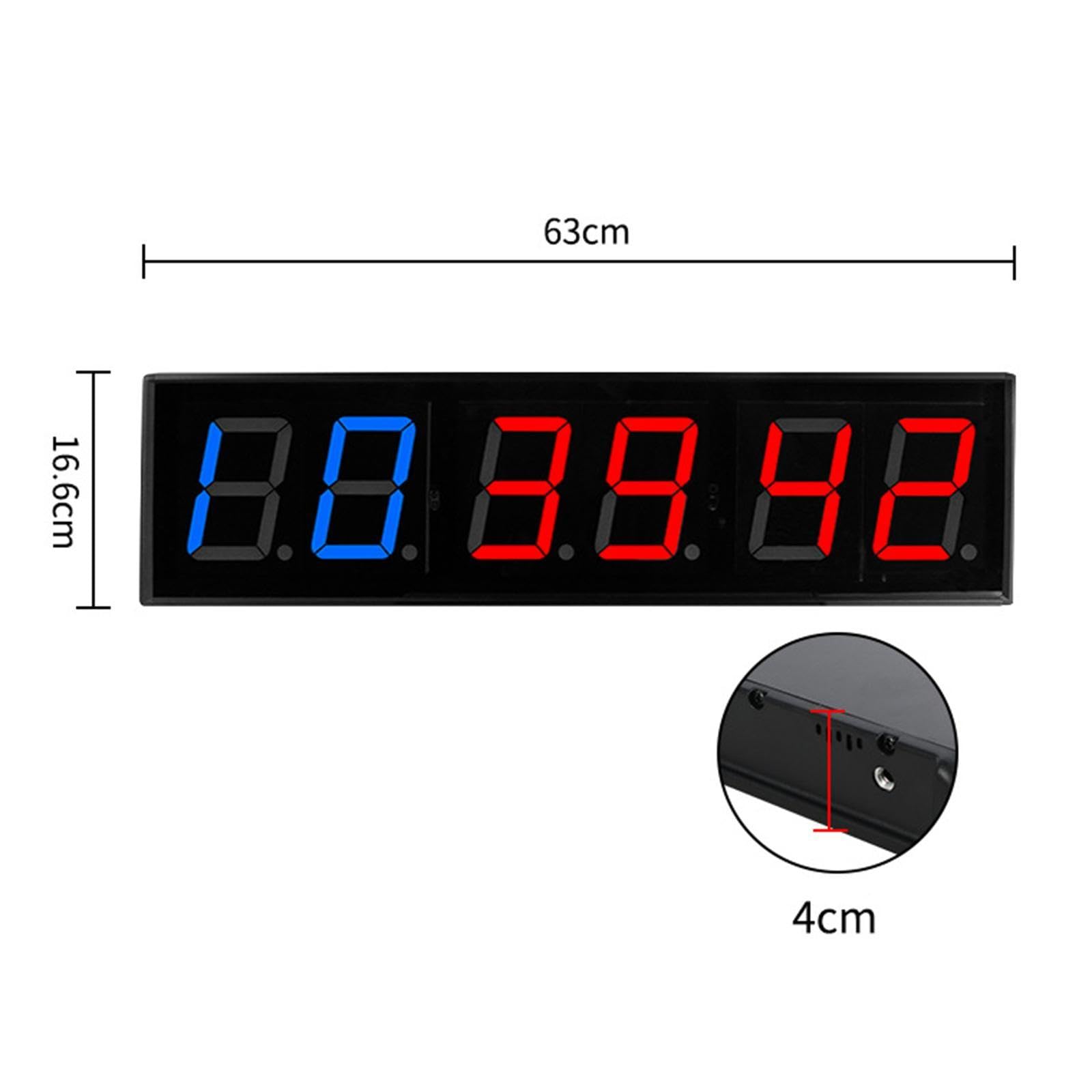 UGPLM Digital Gym Timer - Boxing Round Timer with Remote Control for Home Gym, MMA, HIIT & CrossFit Workouts | Countdown Clock for Training, Fitness & Sports
