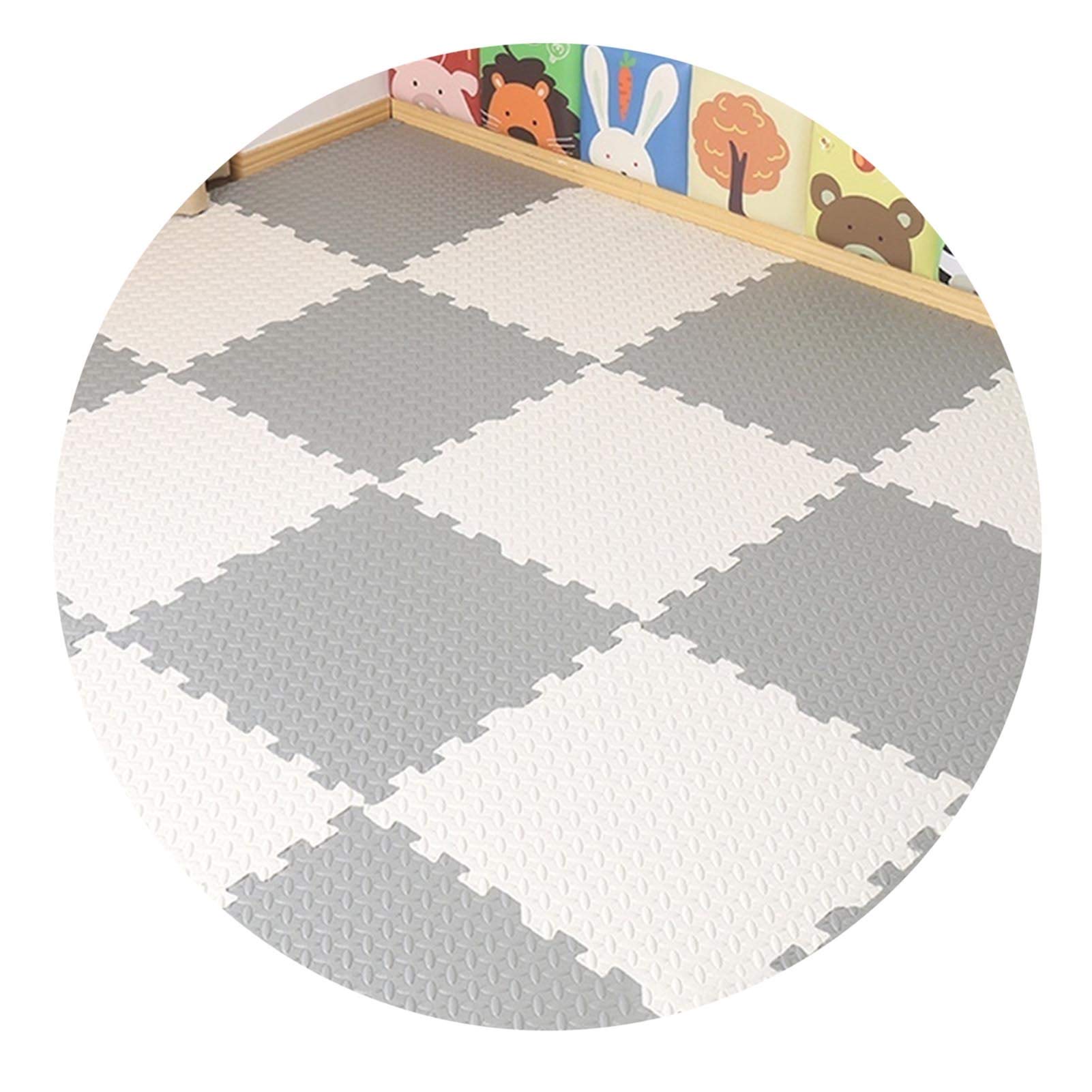 GHHZZQ Foam Puzzle Mat - Waterproof, Non-Slip Interlocking Floor Tiles (1.2/2.5cm Thick) - Cuttable for Yoga, Playroom, Bedroom & Living Room - Multiple Colors - Safe & Comfortable for Kids, Toddlers & Adults - Perfect for Home Gym, Daycare & Kindergarten Activities