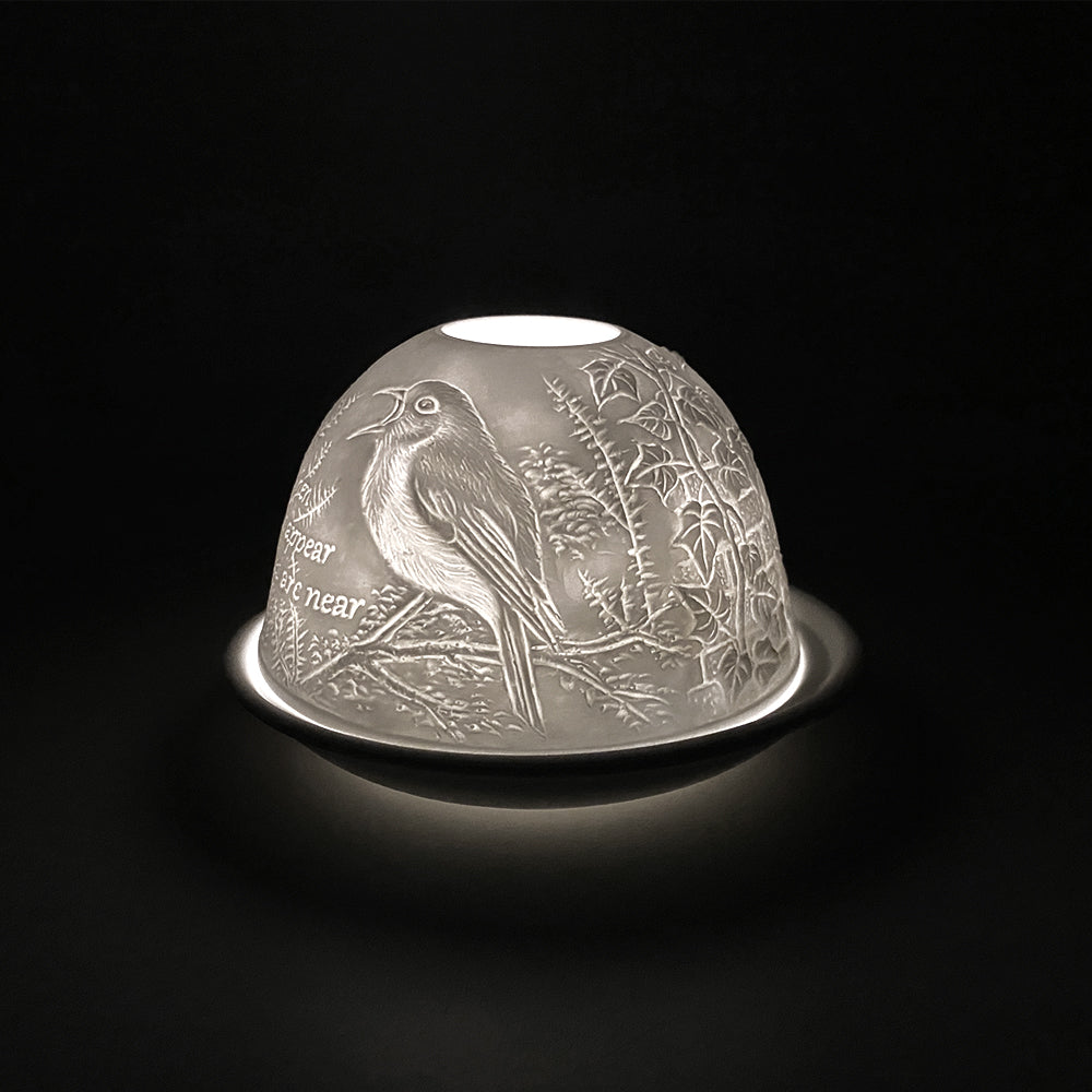 Cello Tealight Dome Robin - Elegant Glass Candle Holder for Home Decor, Wedding Centerpieces & Romantic Ambiance
