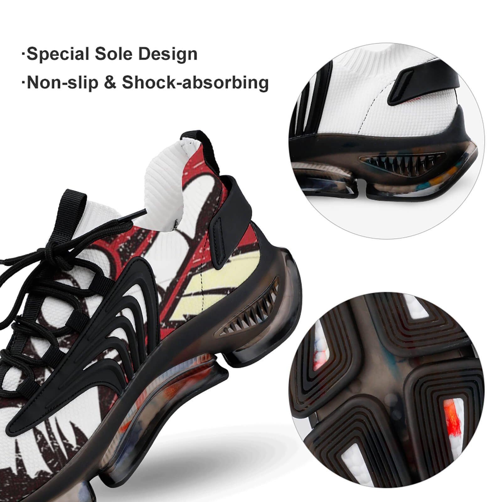 Men's Lightweight Running Shoes - Breathable Athletic Sneakers for Gym, Hiking & Outdoor Sports | Comfortable Rocker Hand Design for All-Day Wear