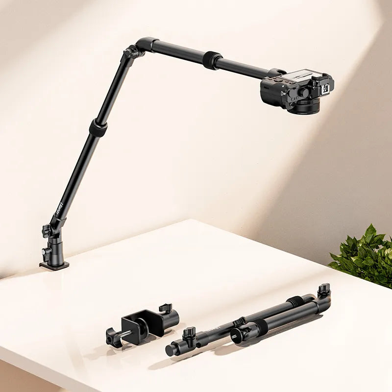 Ulanzi ZJ02 Adjustable Camera Mount Desk Stand with Flexible Holding Arm - Perfect for Vlogging, Live Streaming & Video Conferencing
