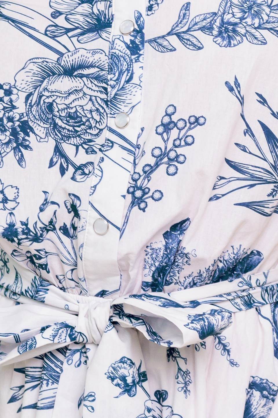 Blue Willow Charm Mini Shirt Dress - Stylish Floral Print Casual Summer Dress for Women | Perfect for Beach, Picnic, and Date Night Outfits