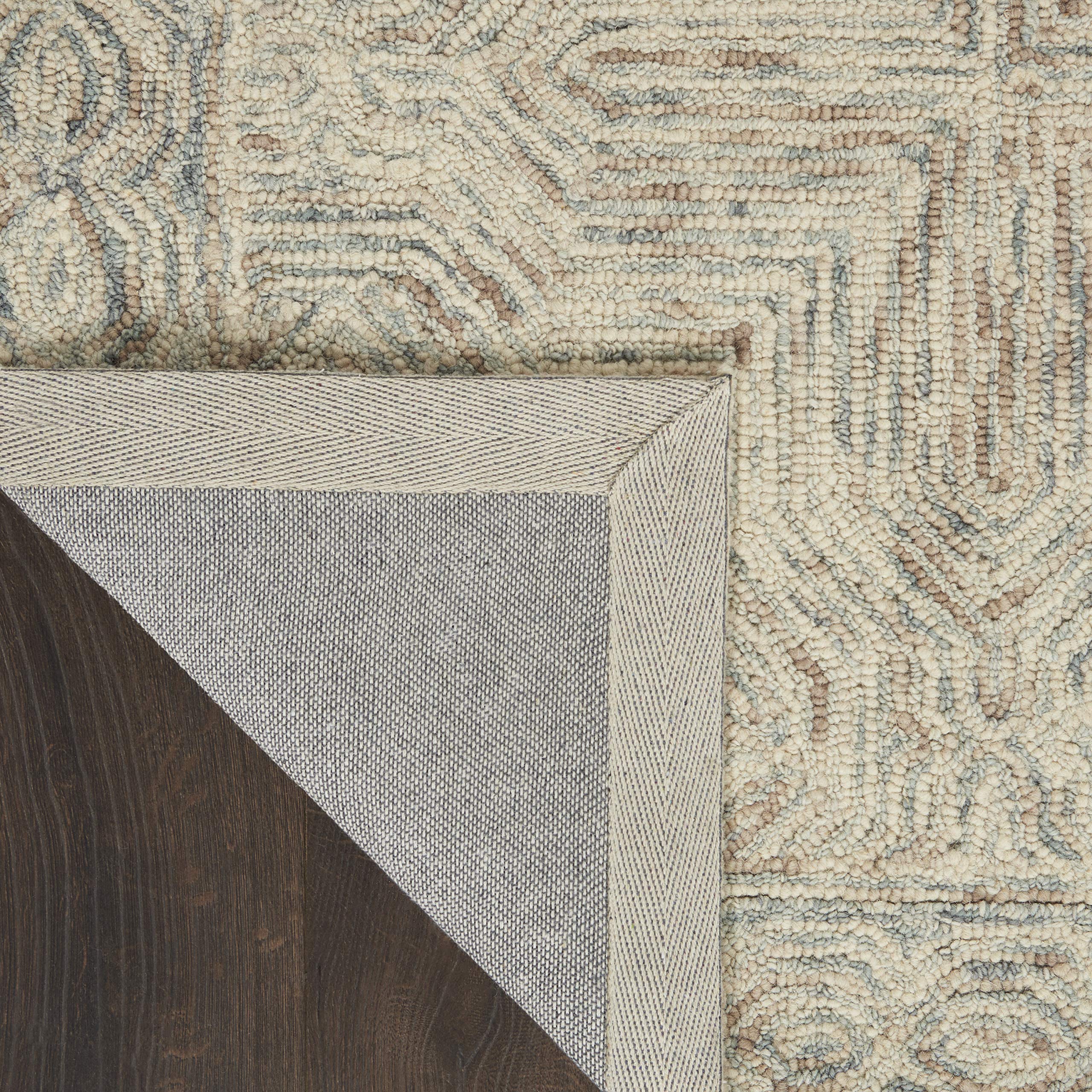 Nourison Linked Contemporary Blue/Ivory 8' x 10'6