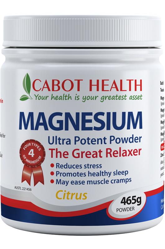 Premium Cabot Health Magnesium Ultra Potent Powder Supplement - Supports Muscle Relaxation, Sleep & Stress Relief - Ideal for Athletes, Fitness Enthusiasts & Stress Management