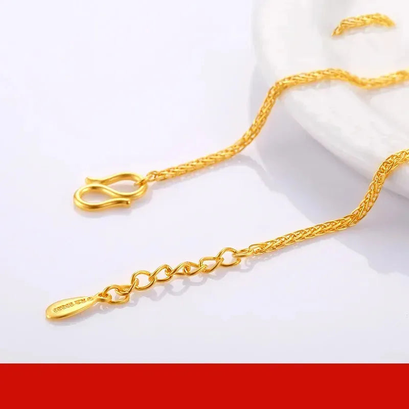 24K Pure Gold Bracelet for Women - 999 Solid Real Gold Bangle - Elegant Romantic Classic Jewelry Gift for Her - Perfect for Anniversaries, Weddings & Special Occasions