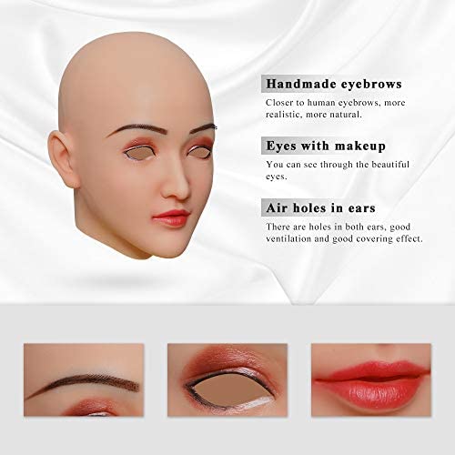SUAISKR Emily Style Silicone Female Mask - Realistic Crossdresser MTF Transformation for Cosplay & Transgender Makeup - Perfect for Halloween, Drag Shows, and Gender Expression Events