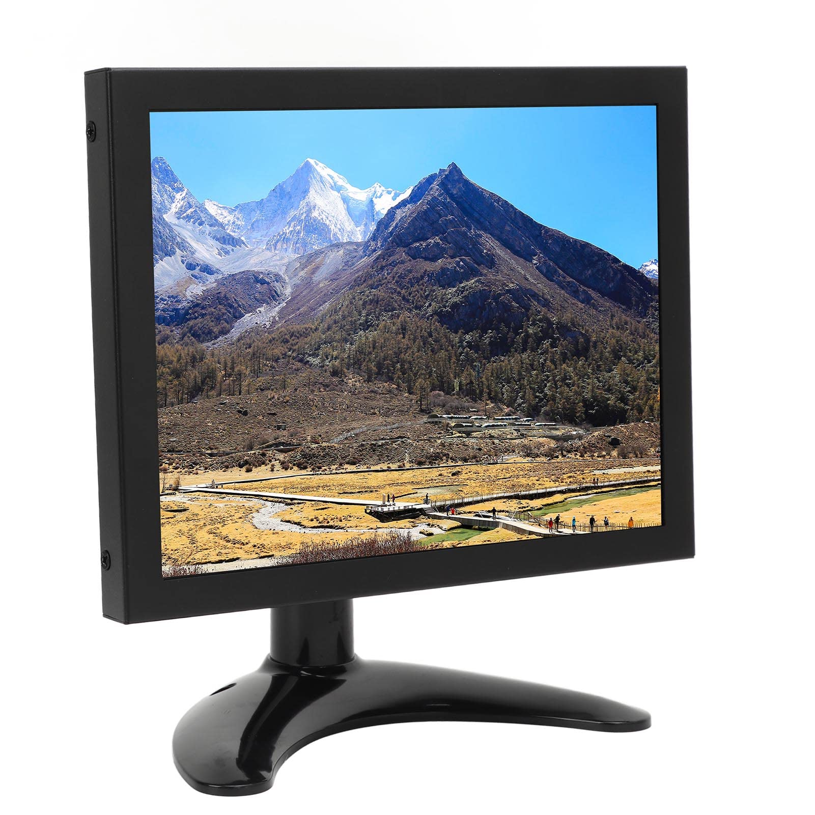 Yunseity Portable Touch Screen Monitor with Multi-Expansion Aluminum Alloy Interface for Smart City - European Plug | Ideal for Digital Signage, Remote Work & Smart Office Solutions