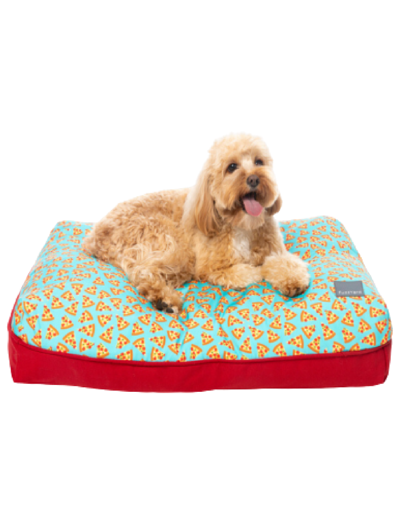 FuzzYard Big Dreamer Pet Pillow - Soft & Cozy Dog Bed in 3 Sizes (Small, Medium, Large) - Perfect for Pets Who Love Pizza - Ideal for Couch, Bedroom, or Travel Use