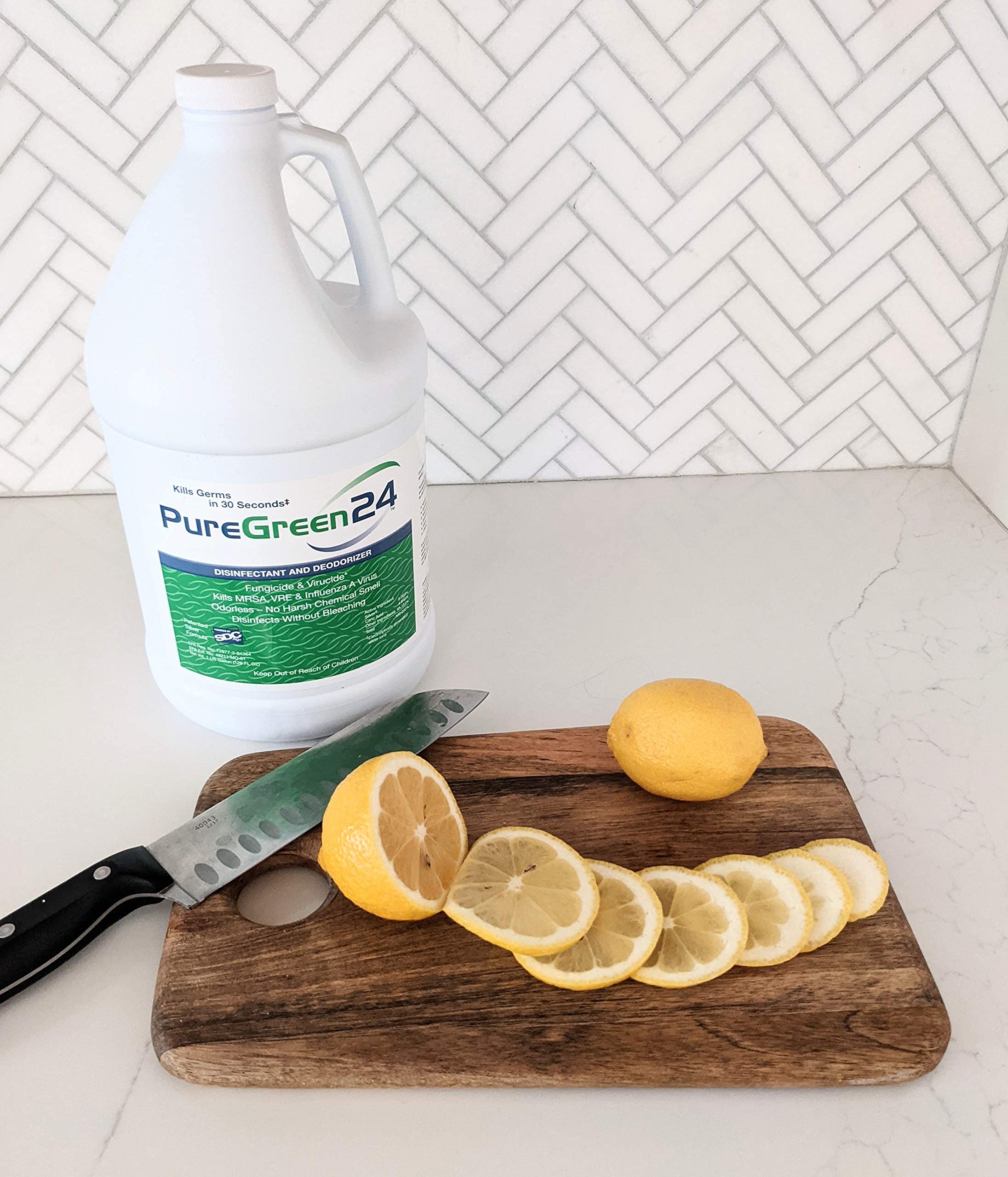 PureGreen24 Safe & Effective Disinfectant Spray - Kills 99.9% of Germs Including COVID-19, RSV, Norovirus, MRSA & Staph | Non-Toxic, Odorless, Child & Pet Safe | Ready-to-Use 4 Gallon Bottle | Ideal for Homes, Schools, Hospitals & Offices