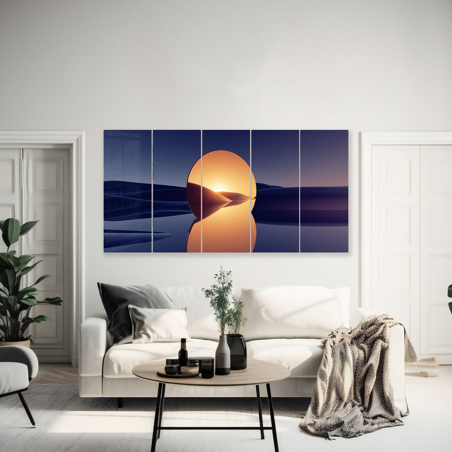 Stylish Sunset Mirror - Decorative Wall Mirror for Living Room, Bedroom & Bathroom - Perfect for Home Decor & Vanity