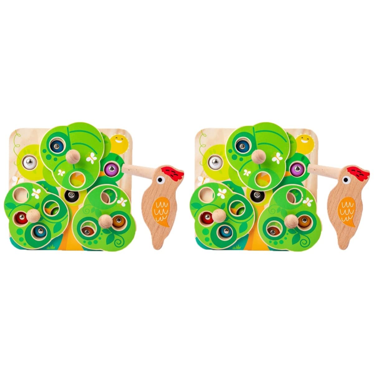 Toyvian Magnetic Wooden Bird & Worm Toy Set - Educational STEM Learning Toys for Toddlers & Kids - Woodpecker Catch Game for Fine Motor Skills Development - Perfect for Preschool Learning & Indoor Playtime