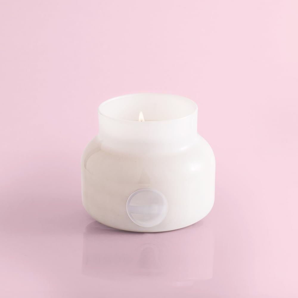 Capri Blue Volcano Scented Candles - 19oz Luxury Soy Wax Blend in Glass Jar with Tropical Fruit & Citrus Fragrance - White Home Decor Candle for Relaxation, Spa, Romantic Dinners & Gift Giving