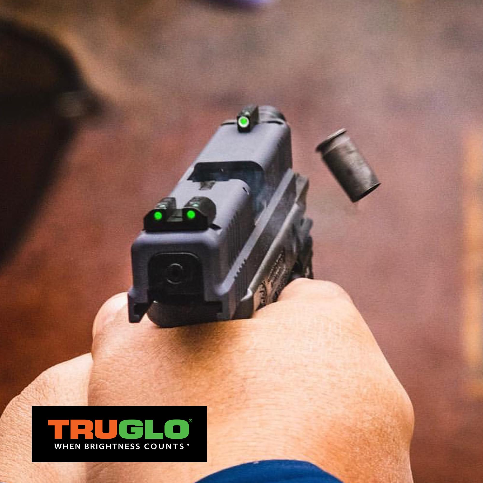 TRUGLO TFX Handgun Sight - Durable Shock-Resistant Compact Tritium & Fiber-Optic Sight for Pistols | Bright Day & Night Visibility | Perfect for Home Defense, Tactical Training & Concealed Carry