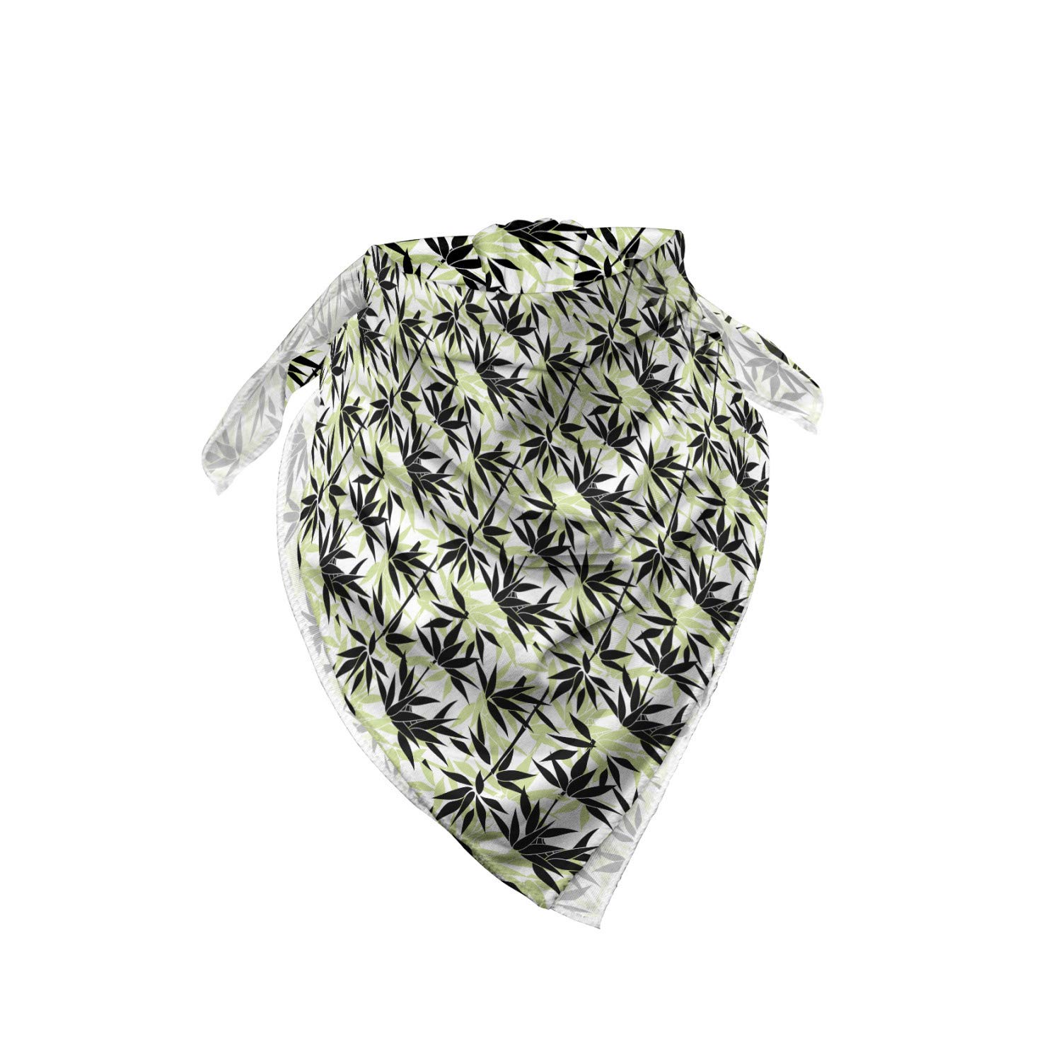 Ambesonne Eastern Branches Leaves Print Unisex Bandana - Pale Green & White Scarf for Men & Women - Perfect for Outdoor Activities, Hiking, and Fashion Accessories