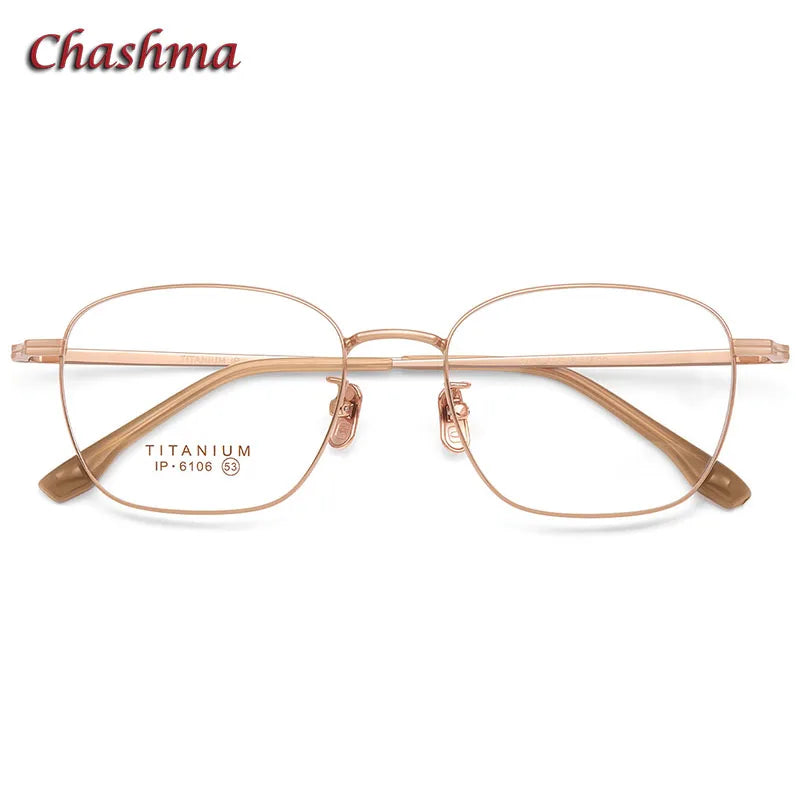 Unisex Titanium Square Full Rim Eyeglasses 6106 - Lightweight & Durable for Reading, Work & Everyday Use