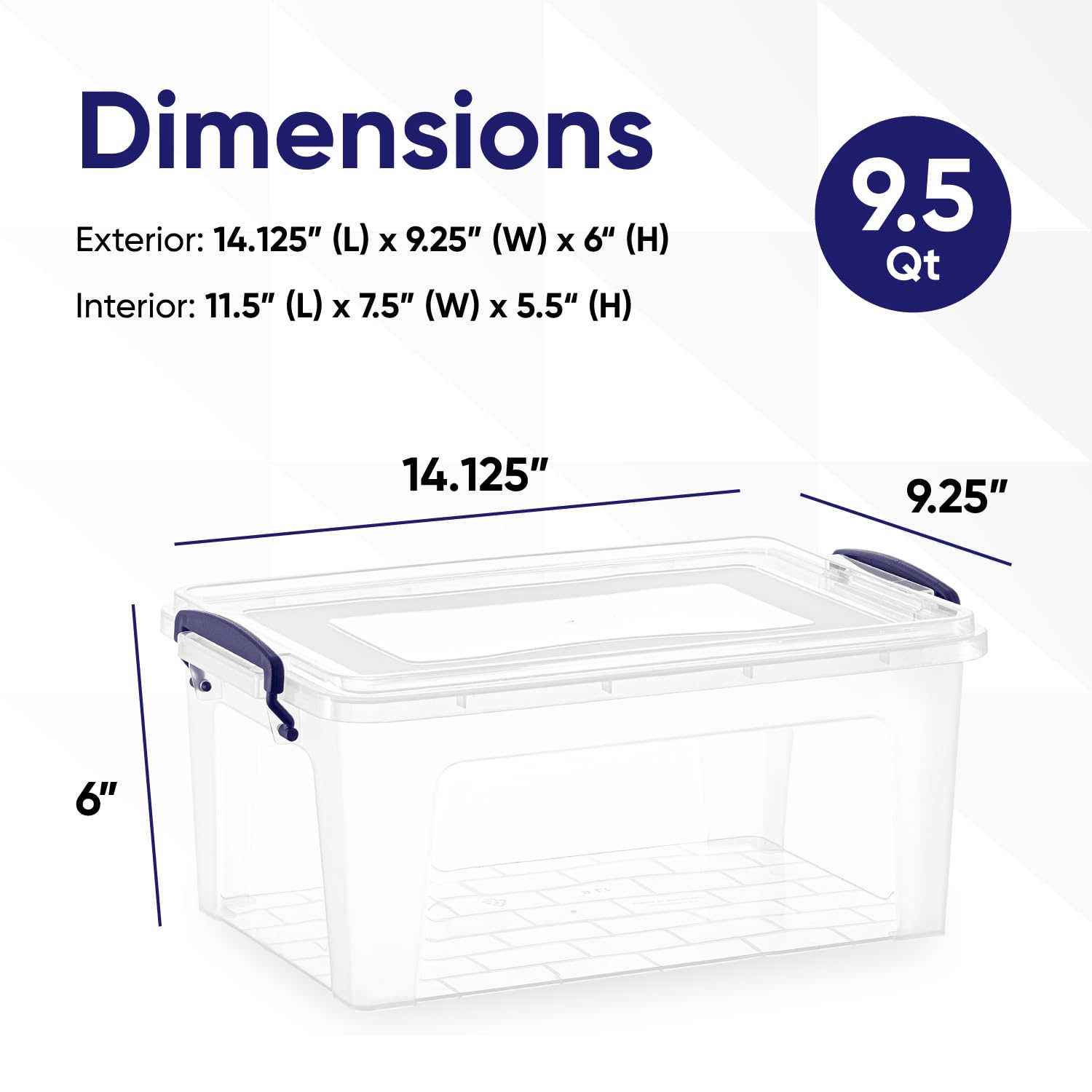 Superior Clear Plastic Storage Boxes with Lids - 12 Pack Stackable Organizer Bins (9.5 Quart) | BPA Free, Non-Toxic & Odorless | Perfect for Home Organization, Office Supplies, School & Dorm Room Storage | Ideal for Closet, Pantry, Toy & Craft Organization