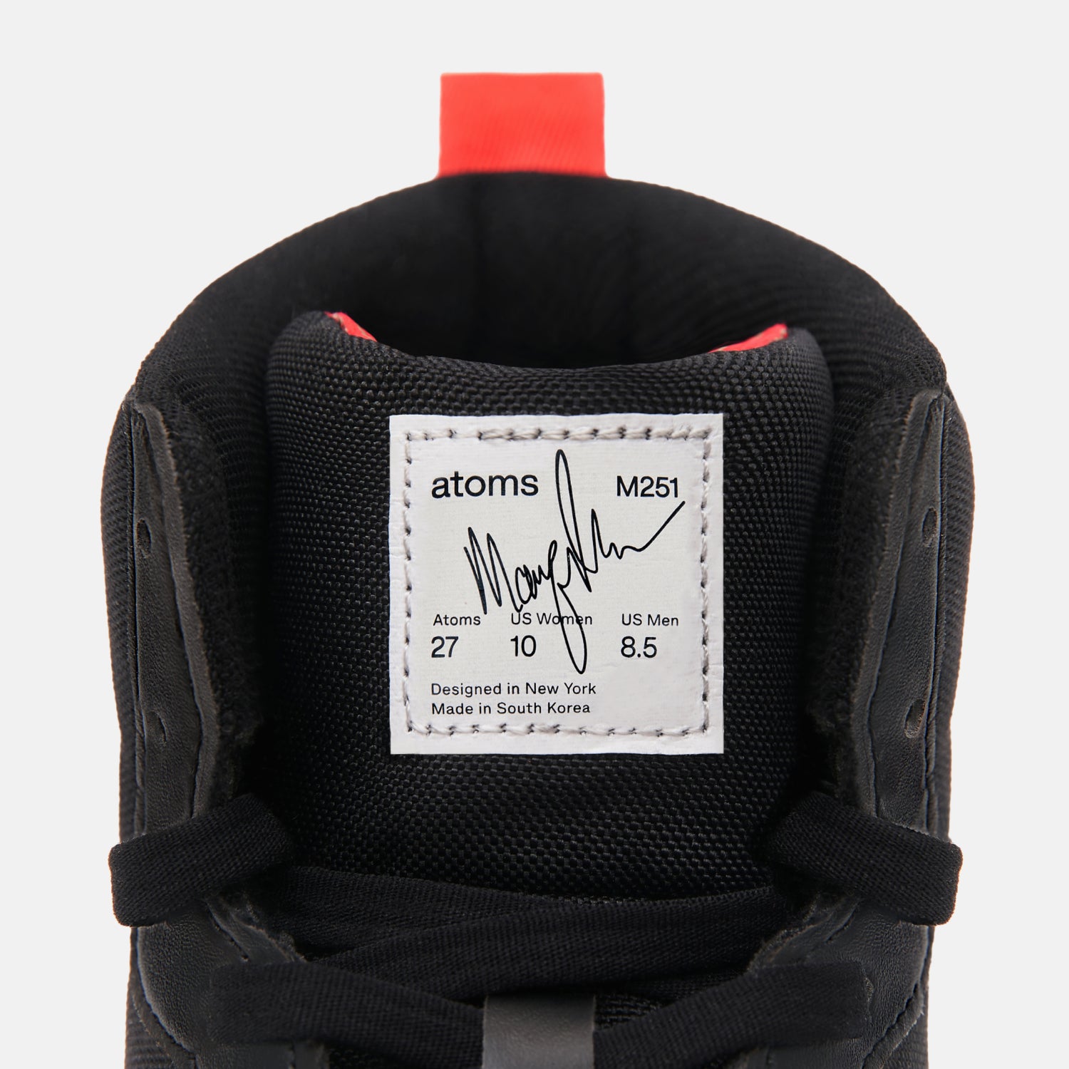 Atoms 251 Sneakers in Red & Black | Ridge Wallet Slim Minimalist RFID Blocking | MKBHD Approved | Perfect for Dark Mode Outfits & Everyday Carry Essentials