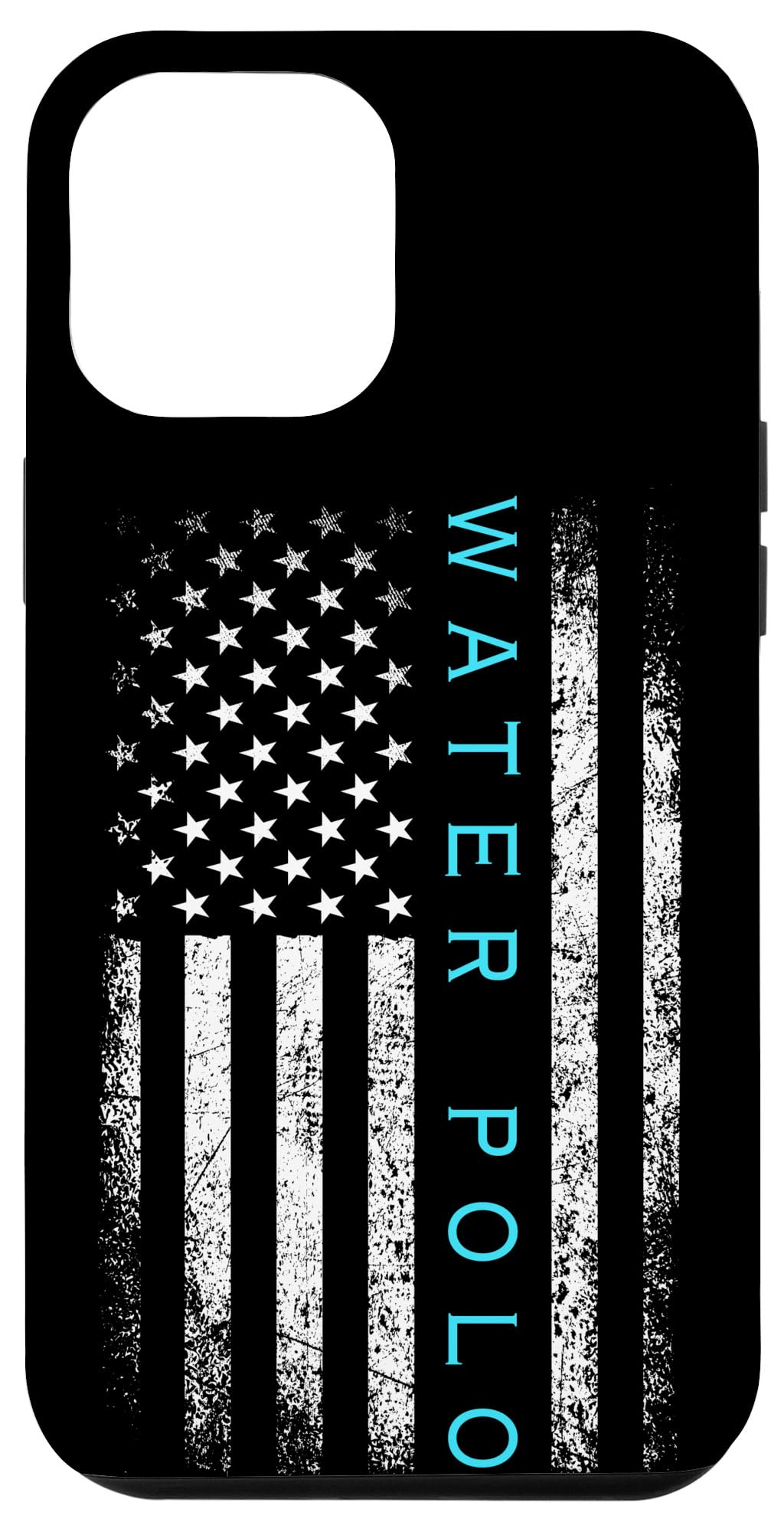 iPhone 12 Pro Max Case - Patriotic Water Polo Design with USA Flag - Perfect Gift for Players, Coaches & Sports Fans - Durable Protection for Daily Use, Games & Team Events