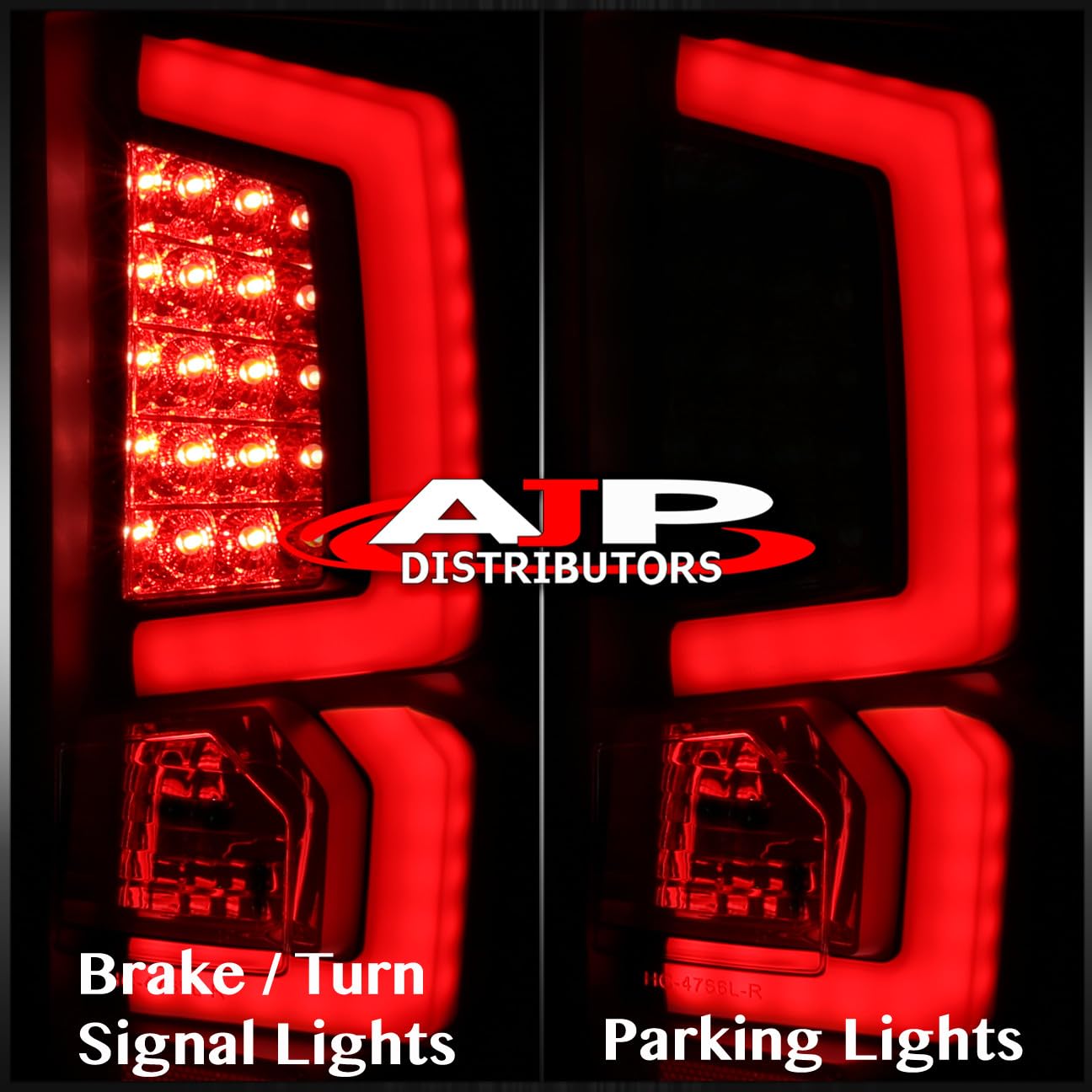AJP Distributors LED DRL Black Housing Clear Side Reflector Headlights & Red LED Tube Brake Tail Lights Compatible with Chevy Silverado 2007-2013 | Upgrade for Night Driving & Enhanced Visibility