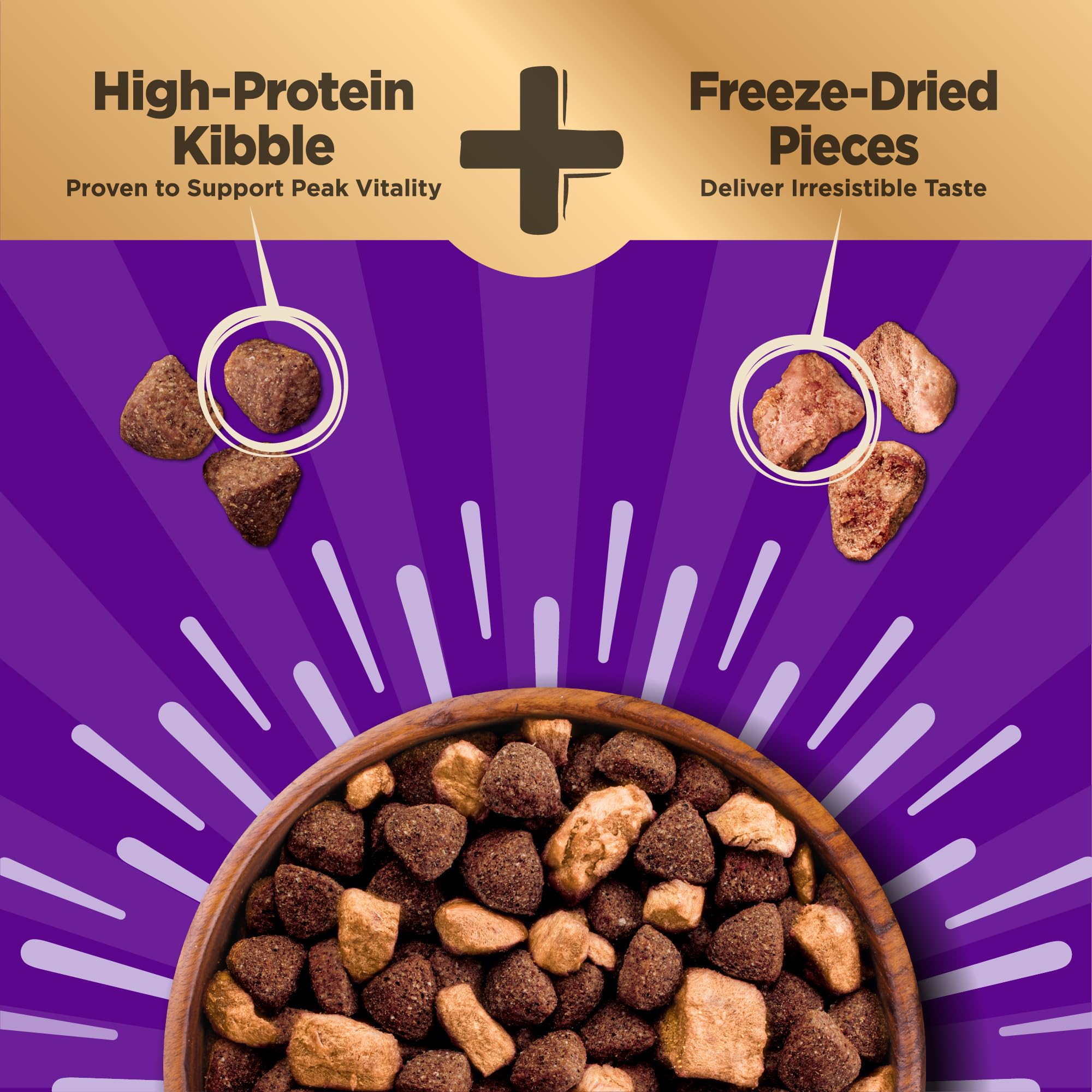 Wellness CORE+ Grain Free High Protein Dry Dog Food for Small Breeds - Original Turkey & Chicken Recipe with Freeze Dried Pieces (4lb Bag) | Perfect for Active Small Dogs & Puppies at Home or Travel