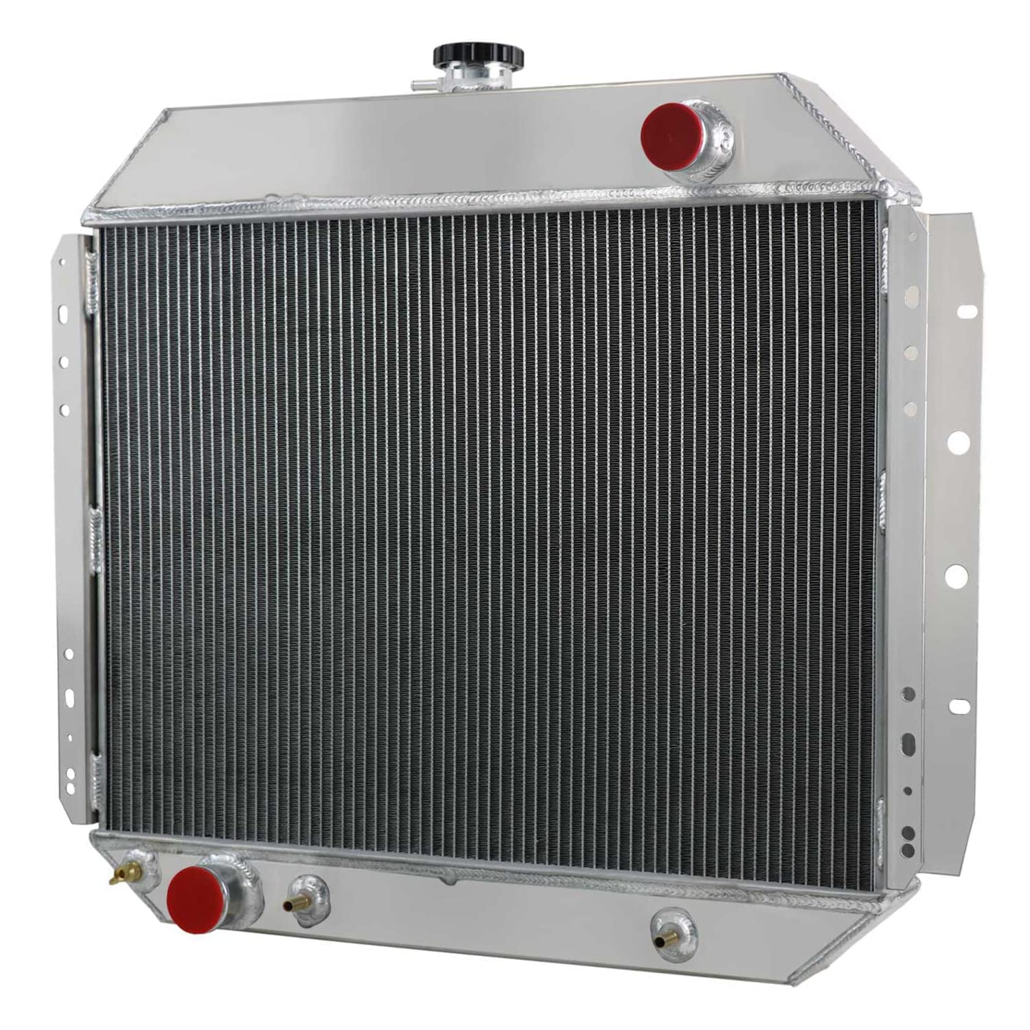 Aluminum Radiator for Ford F150 F250 F350 & Bronco (1966-1979) - 3 Row Heavy Duty Cooling System with Shroud, Fan & Relay Kit - Perfect for Off-Roading, Towing & High-Performance Upgrades