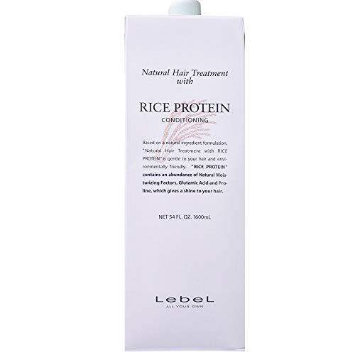 Lebel Natural Hair Treatment with Rice Protein - 1600ml Refill (Green Tea Set) for Damaged & Dry Hair - Deep Conditioning & Repair for Shiny, Healthy Hair at Home or Salon