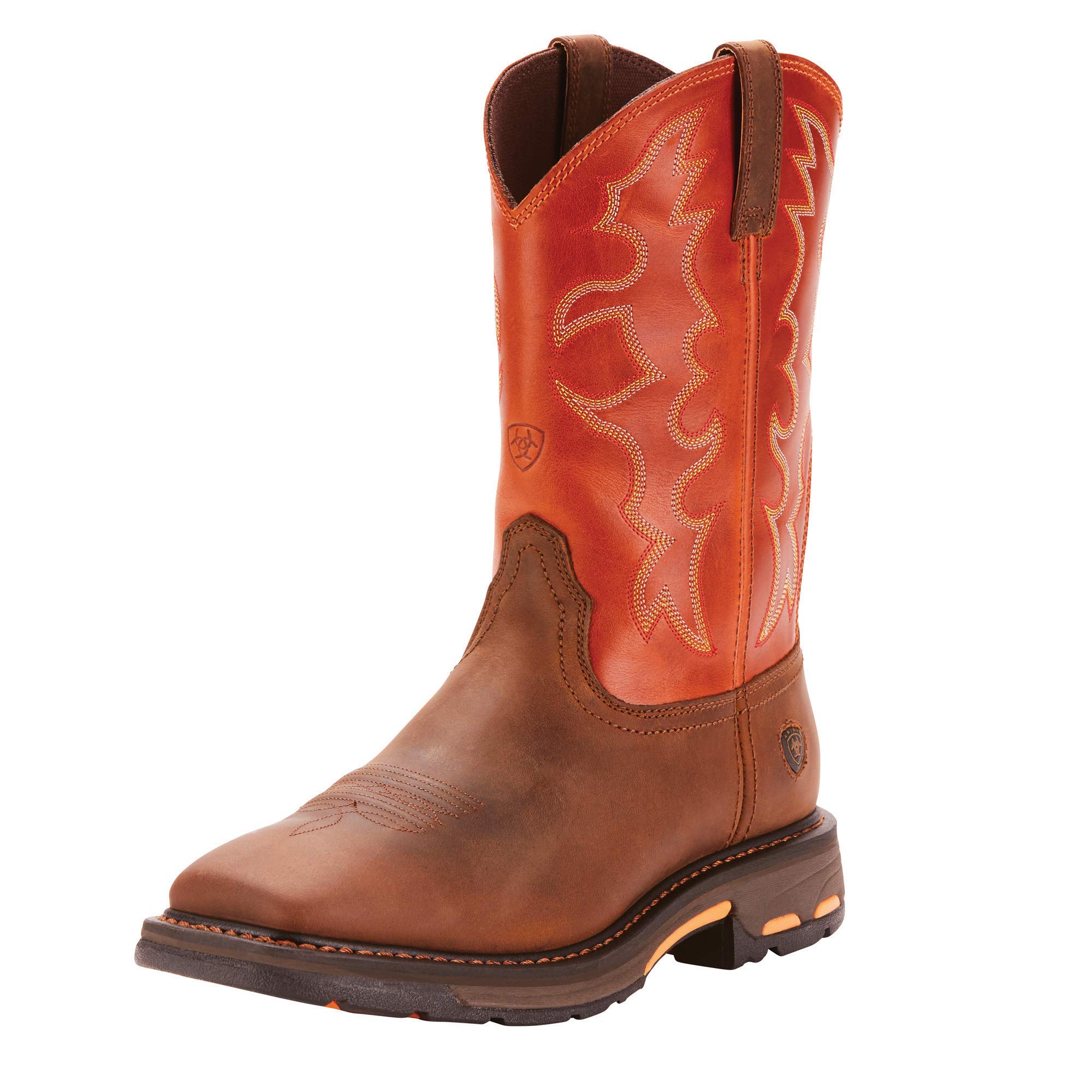 Ariat Men's WorkHog Wide Square Toe Work Boot - Durable Steel Toe Construction for Construction & Ranch Work - Comfortable Safety Boots for Outdoor Labor & Heavy Duty Jobs