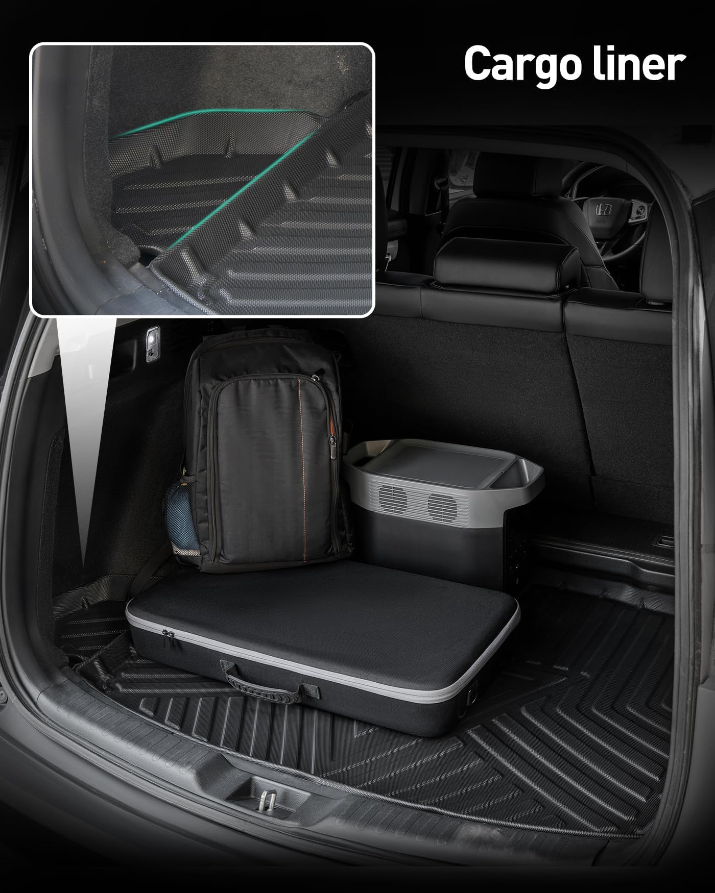 All-Weather Floor Mats & Cargo Liner for Honda CRV 2017-2022 - Custom Fit Car Floor Mats & Trunk Protector - Durable Interior Accessories for Sedan, SUV, Road Trips & Daily Commute