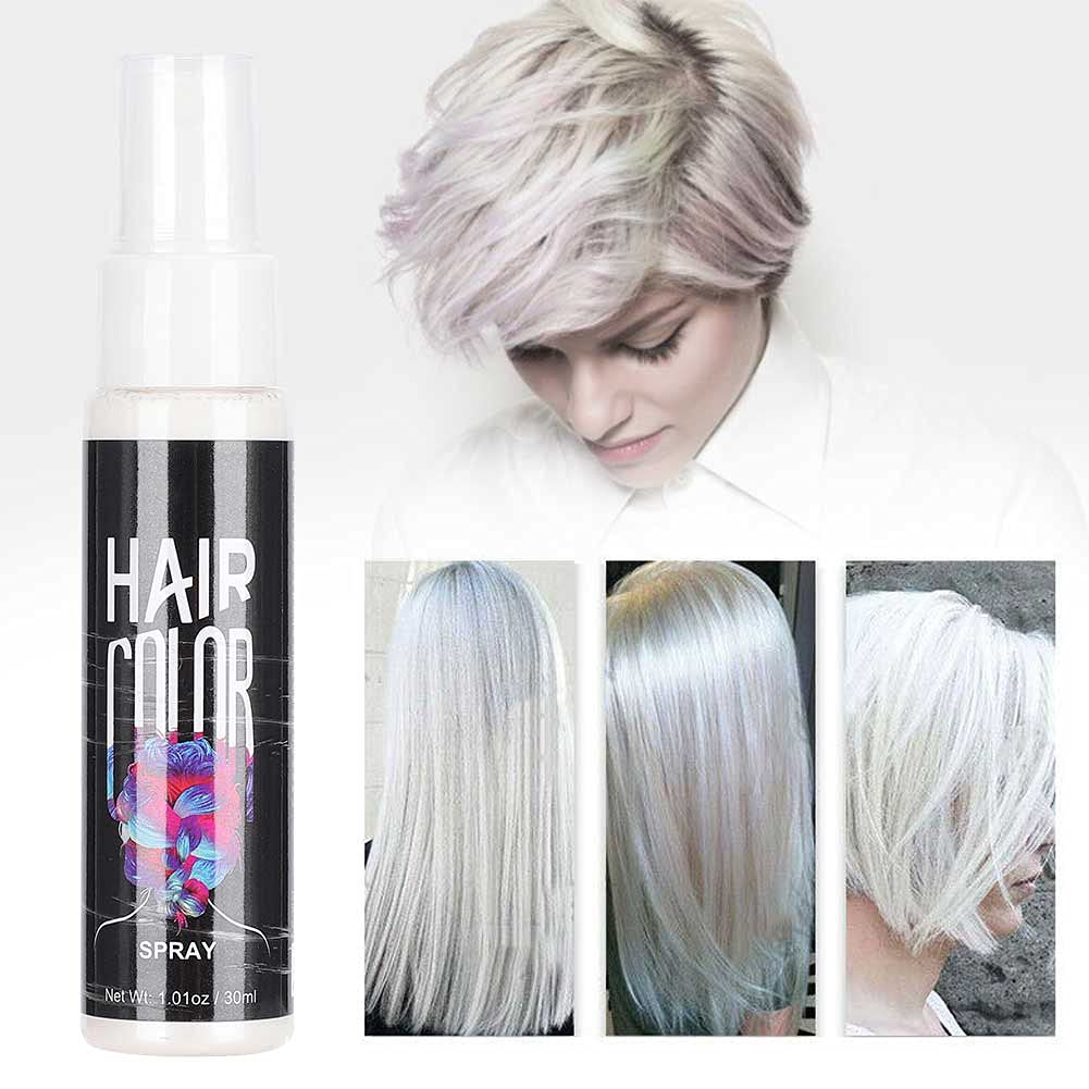 Temporary Hair Color Spray - DIY Unisex Nourishing Dye Mist for Parties & Events (White) | Quick & Easy Washable Hair Changer for Costumes, Halloween & Festivals