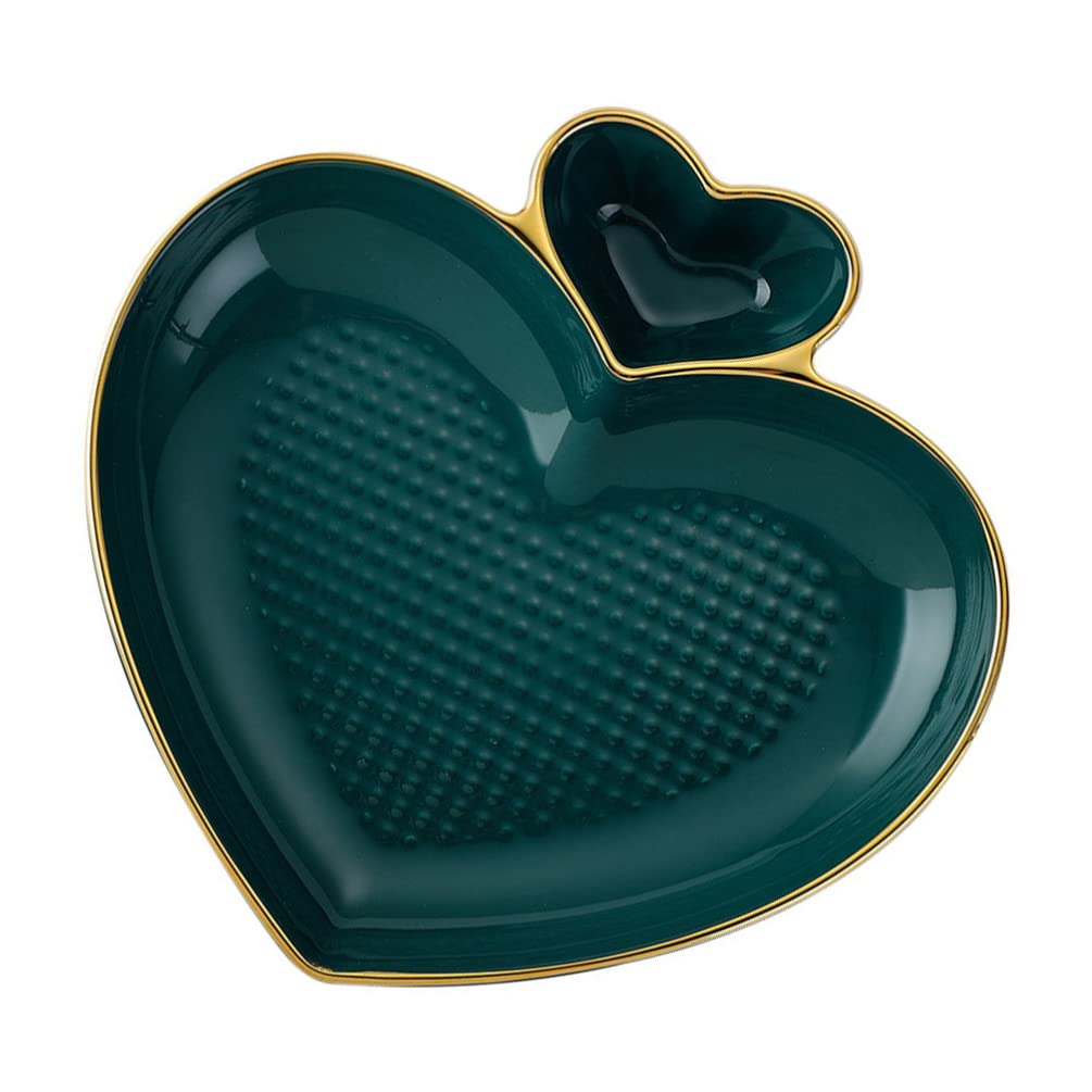 Heart-Shaped Dumpling Plate - Ceramic Salad & Snack Dish, Simple Dessert Plate for Restaurants & Home Tableware | Perfect for Valentine's Day, Romantic Dinners & Party Serving