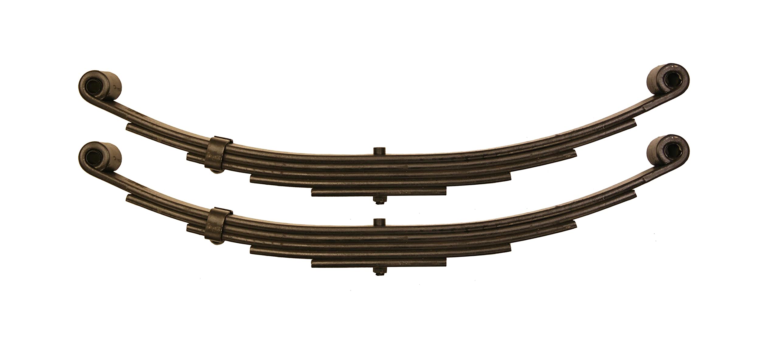 LIBRA Trailer Leaf Spring 5 Leaf Double Eye 3000# Capacity for 6000# 6K Axle - Set of 2 | Heavy Duty Suspension Replacement for Boat Trailers, Utility Trailers & RV Trailers