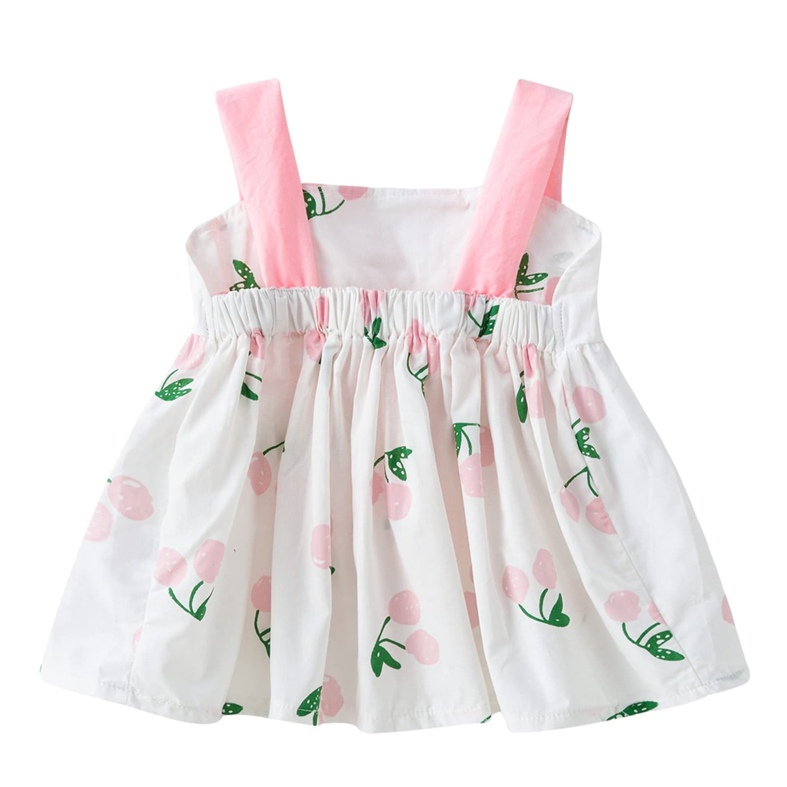 Morannie Girls Sleeveless Princess Dress & Skirt Set - Toddler Summer Outfit with Fruit & Heart Patterns (Black, Size 10) | Perfect for Birthday Parties, Photo Shoots & Casual Playdates