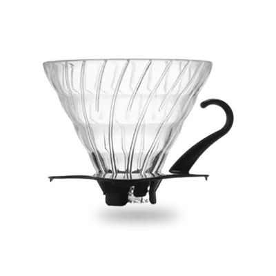 Hario V60 Glass Coffee Dripper 01 - Black Pour Over Brewer for Specialty Coffee at Home | Perfect for Single Cup Brewing & Manual Drip Coffee Making