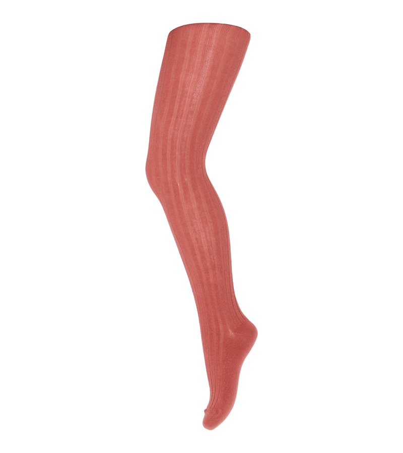 Canyon Rose Cotton Rib Tights by MP Denmark - Soft & Comfortable Women's Leggings for Yoga, Workout & Everyday Wear
