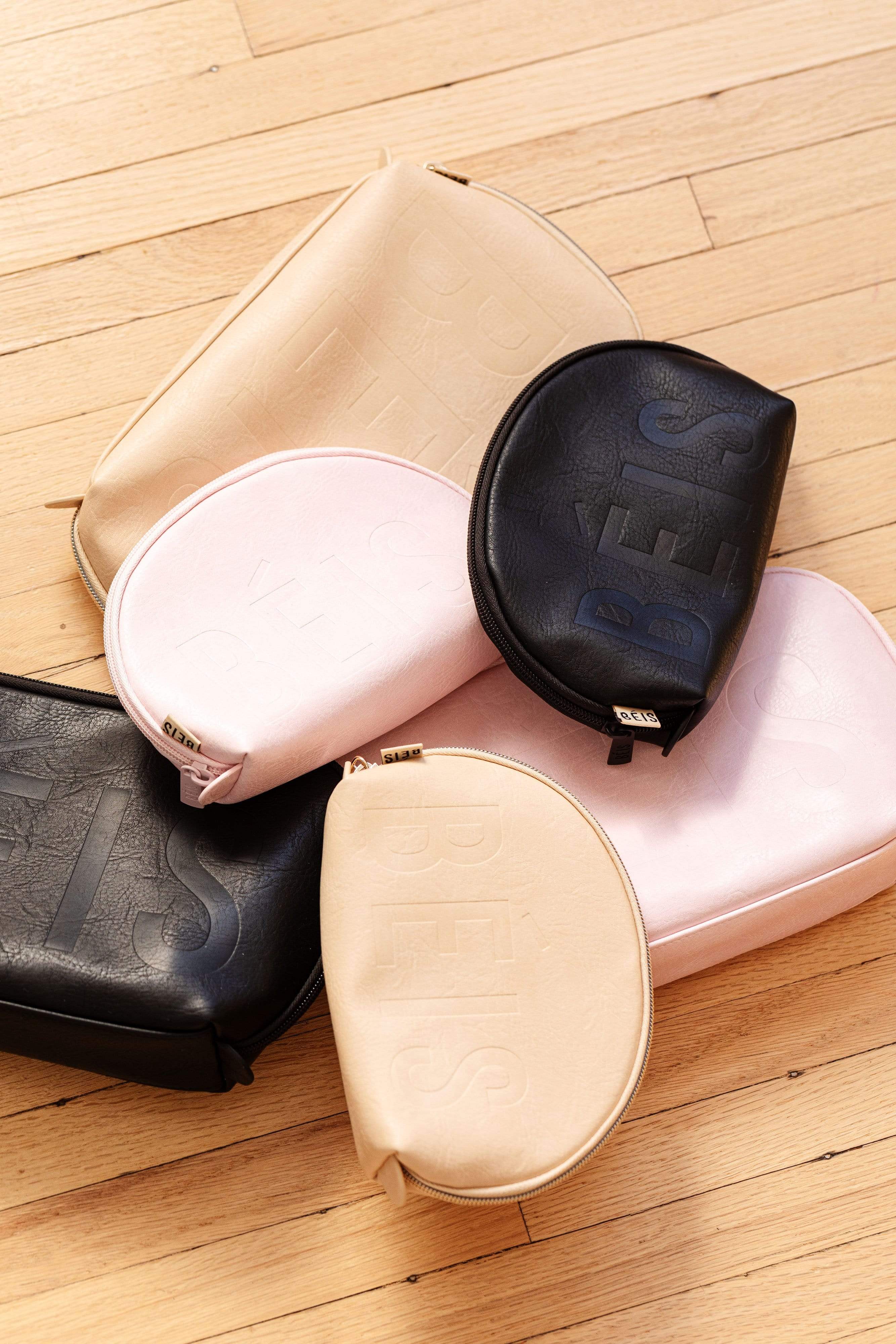 Premium Black Cosmetic Pouch Set - Travel Makeup Organizer for Women | Perfect for Toiletry Bags, Gym Essentials & Everyday Carry