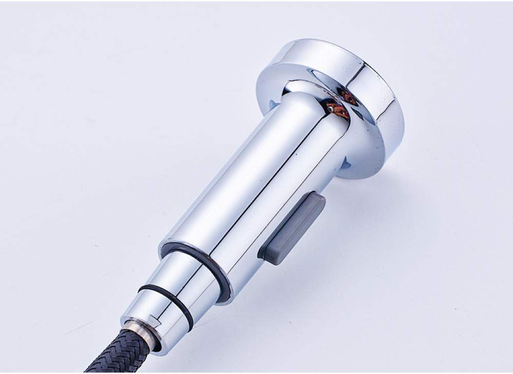 **Deck Mounted Single Hole Pull Out Kitchen Faucet - Chrome Finish Sink Mixer Tap with Handle | Perfect for Modern Kitchens & Easy Dishwashing**