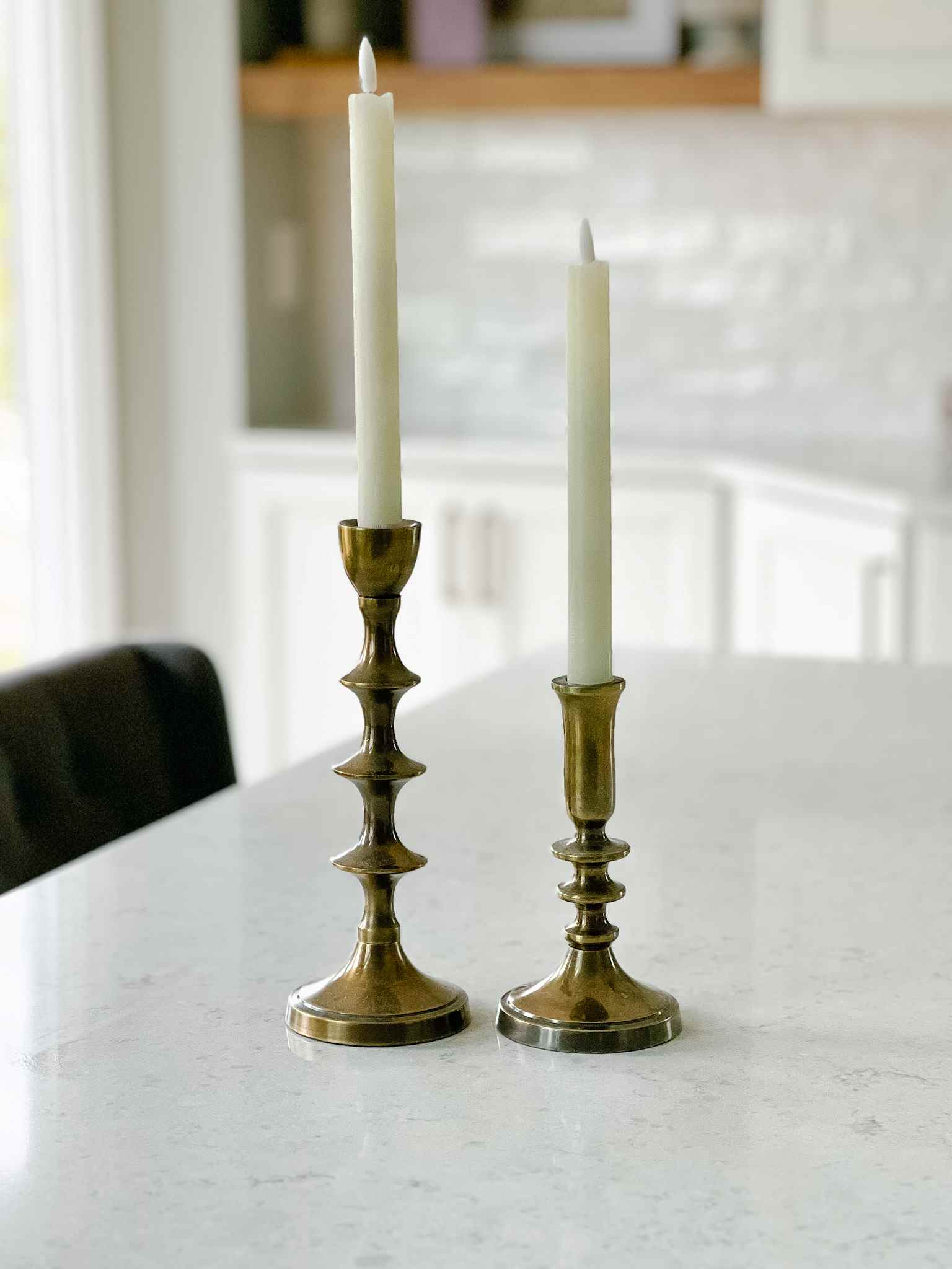 Elegant Home Altar Taper Candle Holders Set of 2 - Perfect for Religious Ceremonies, Meditation & Home Decor